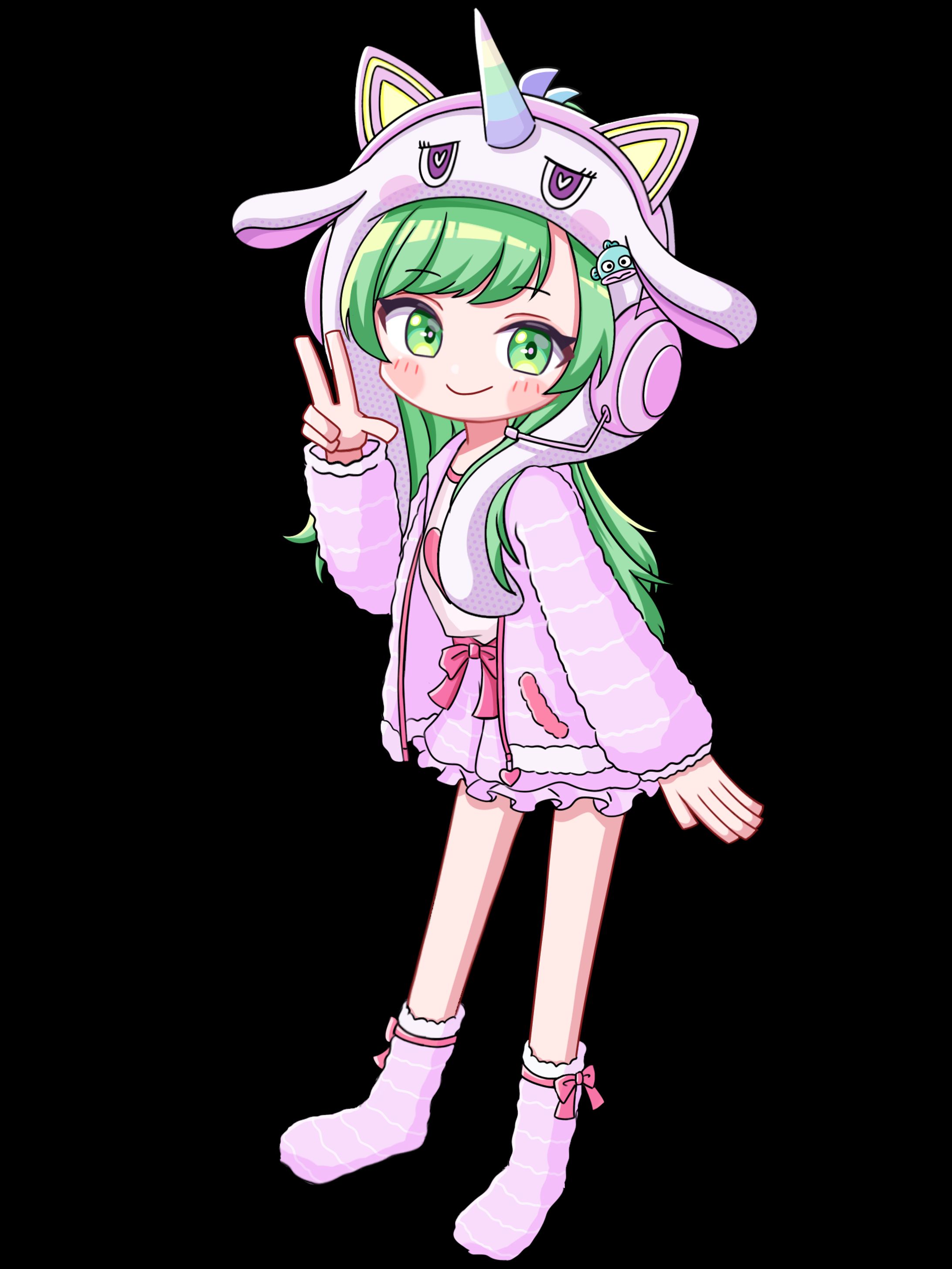 3等身全身イラスト　ひみつさん-1