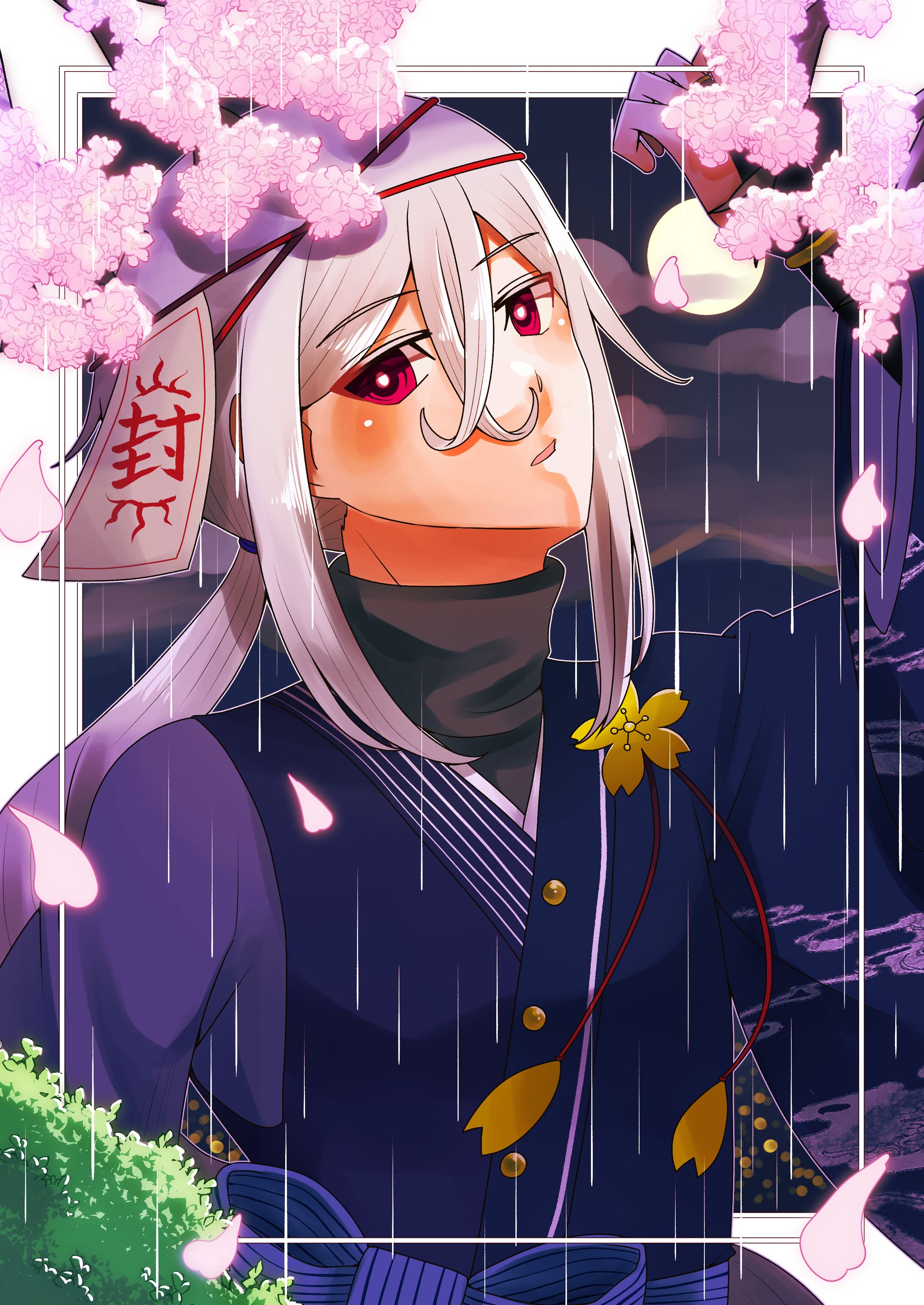 雨の夜桜-1