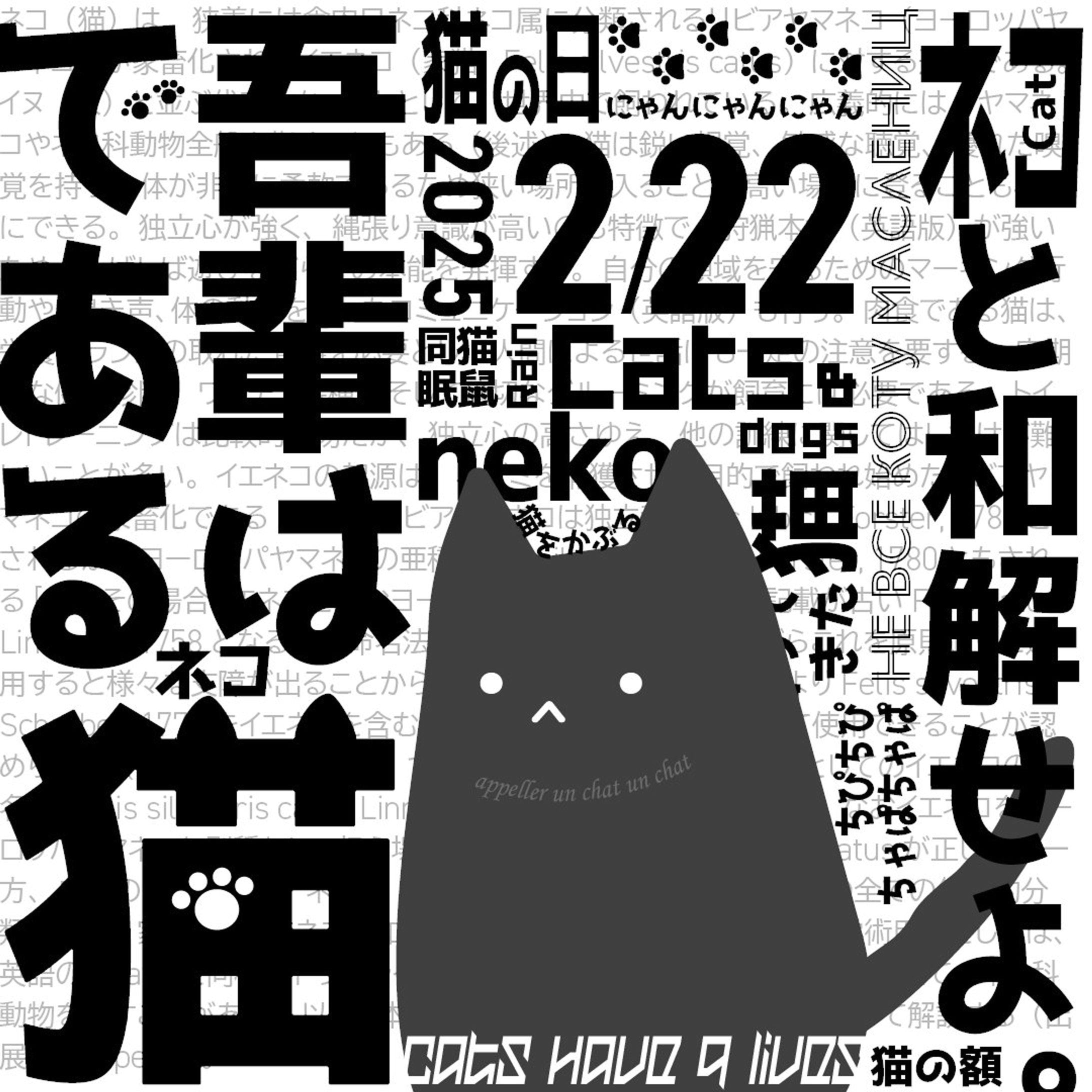 タイポグラフィ「猫の日」-1