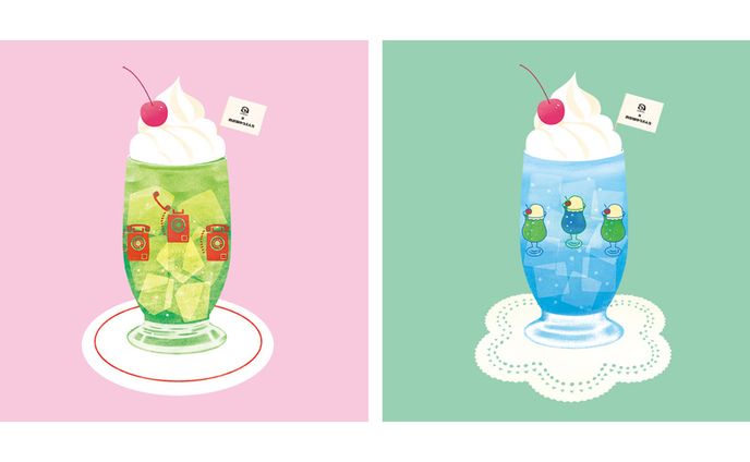 西武園ゆうえんち × アデリアレトロコラボ雑貨イラスト