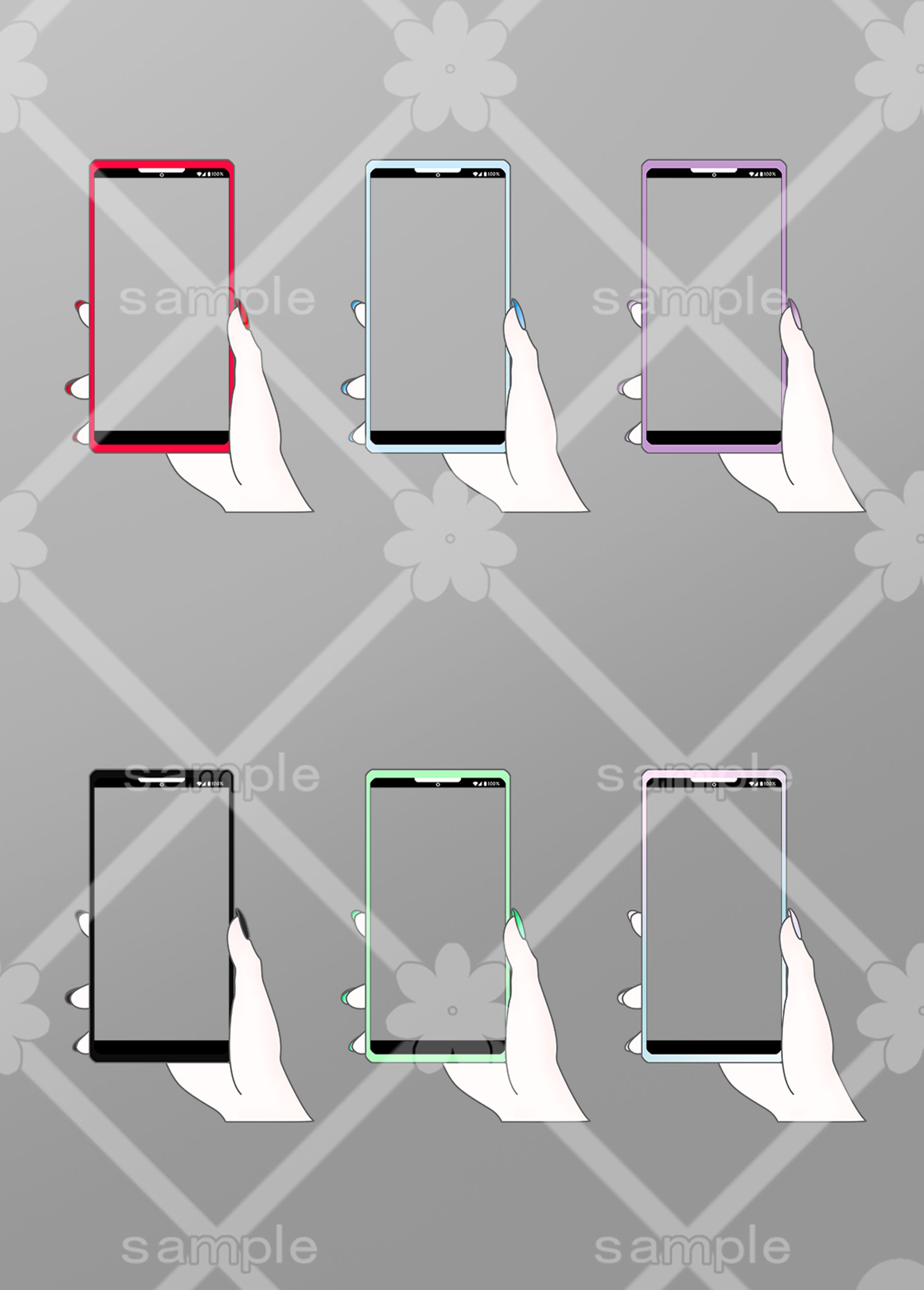 素材スマホを持つ手-1