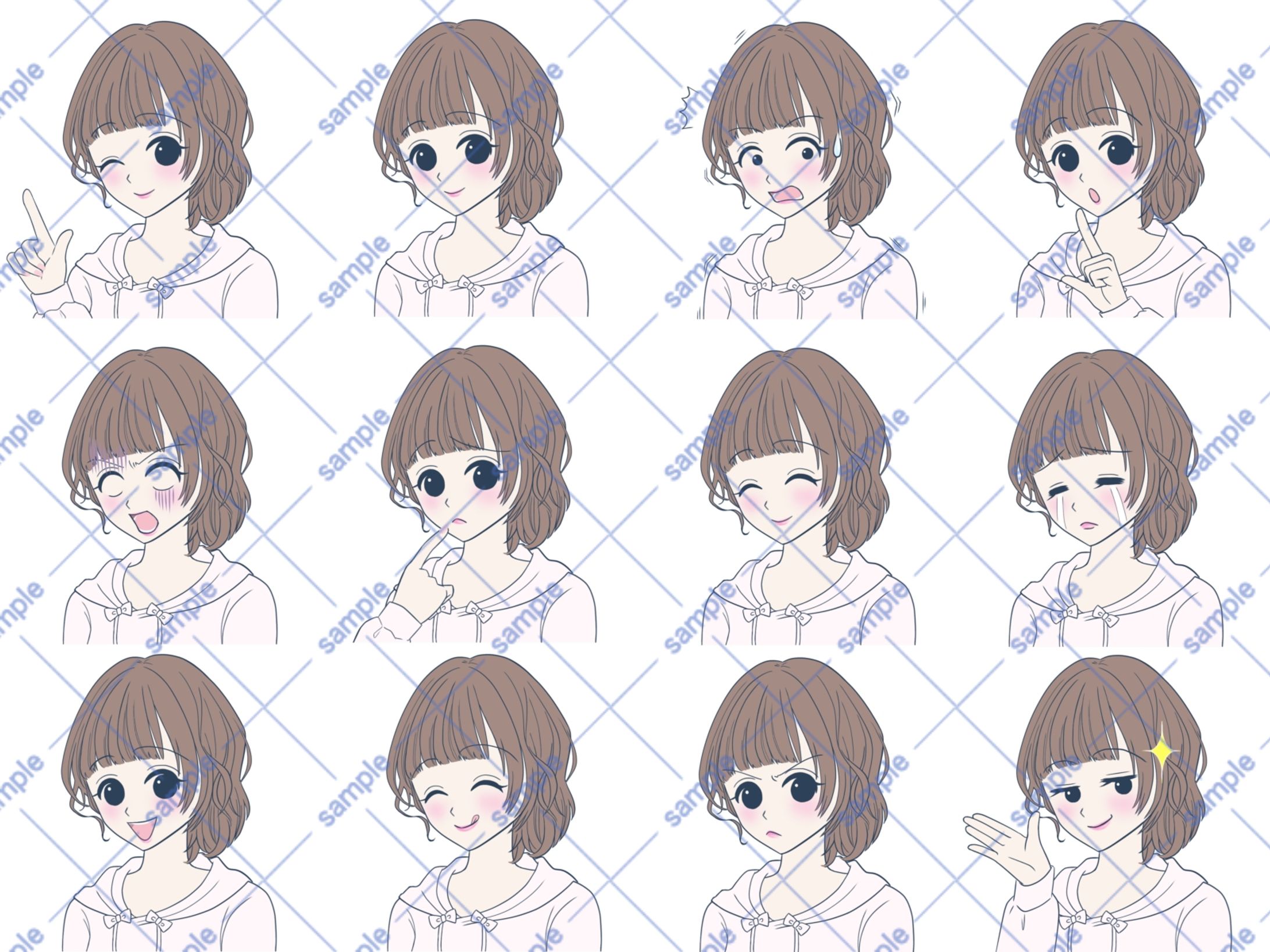 表情違いのアイコン作成（ココナラ）-1