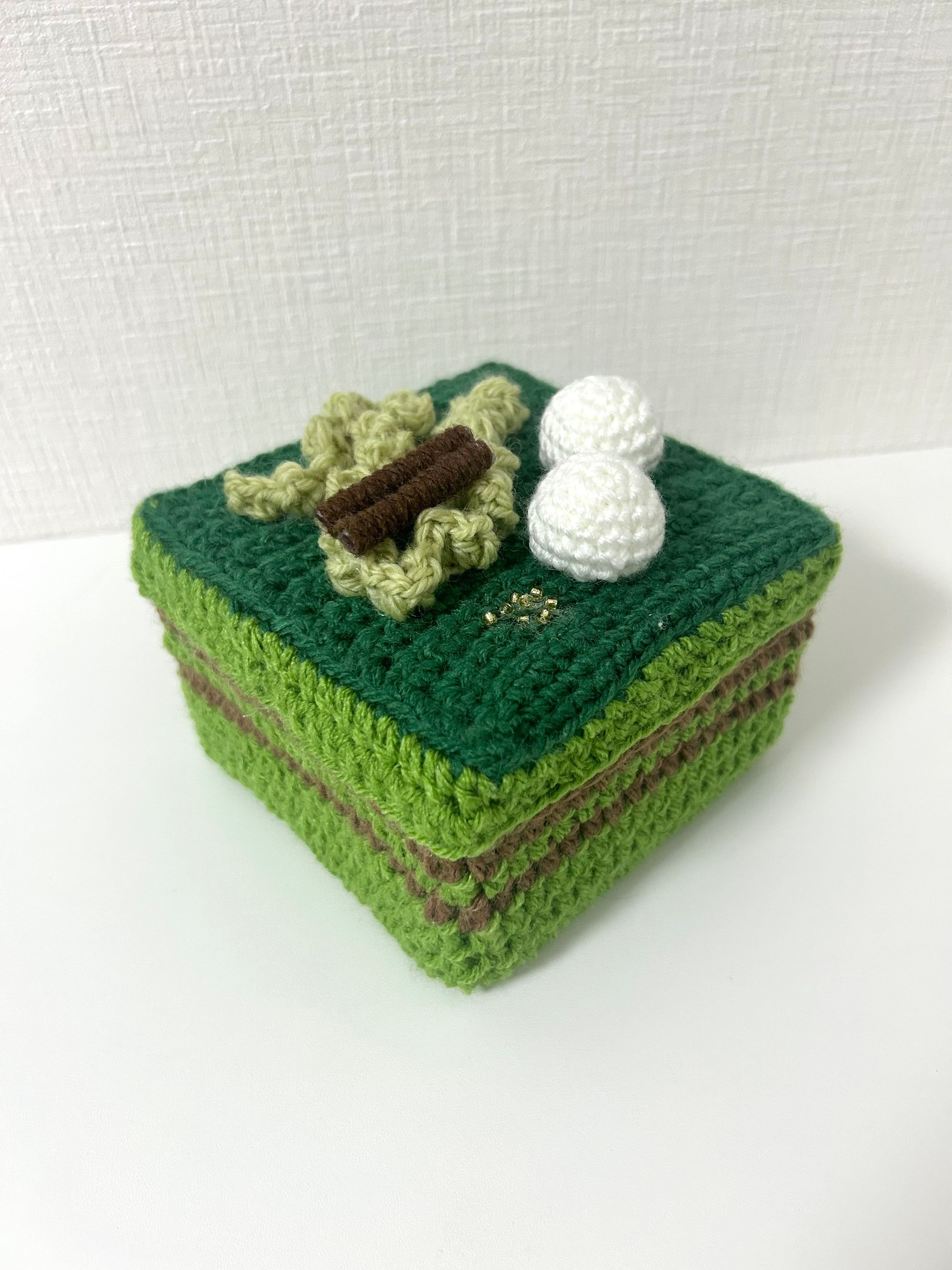 抹茶ケーキの小物入れ-1