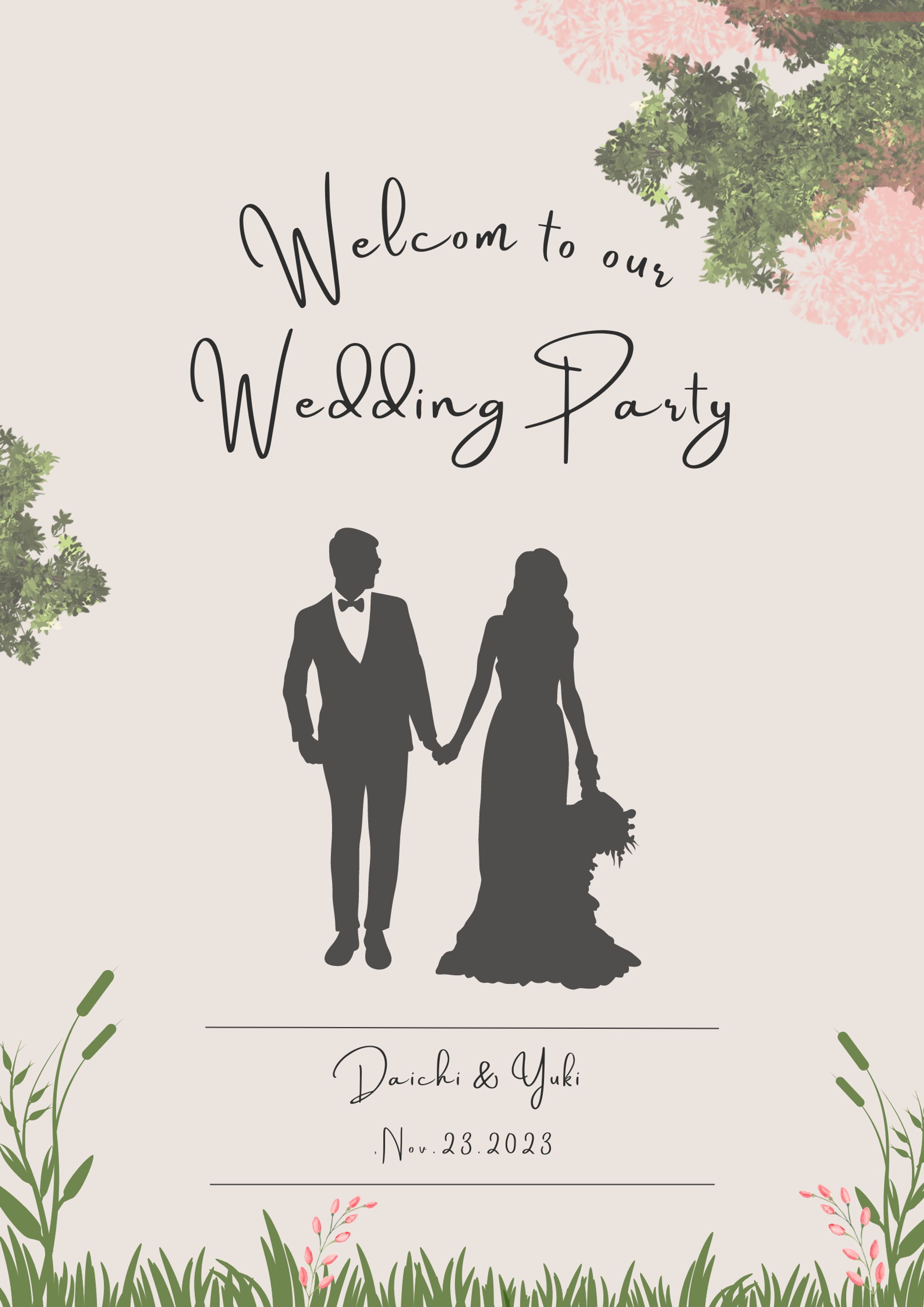 【自主制作】結婚式ウェルカムボード-1