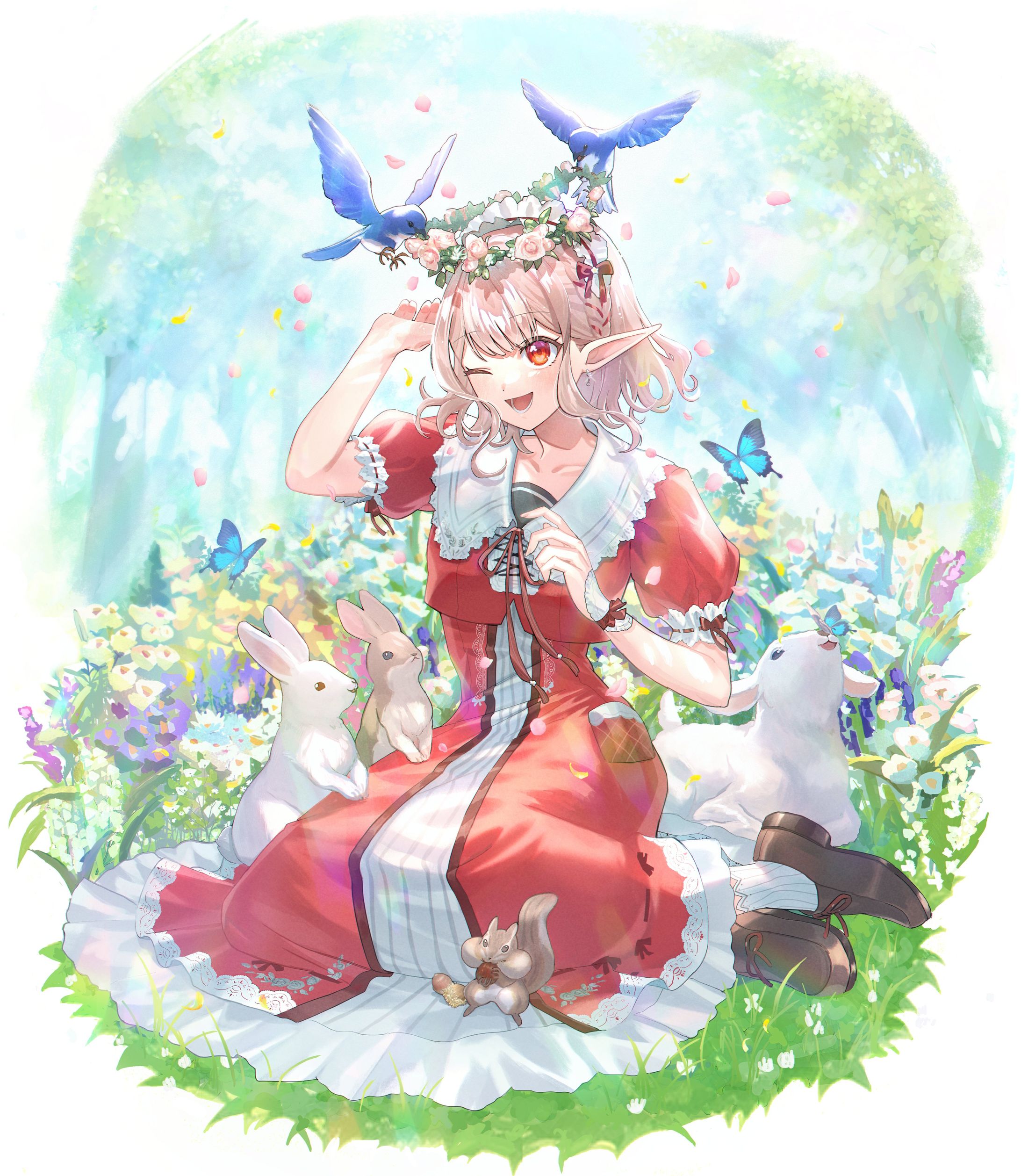 女性・動物・背景-1
