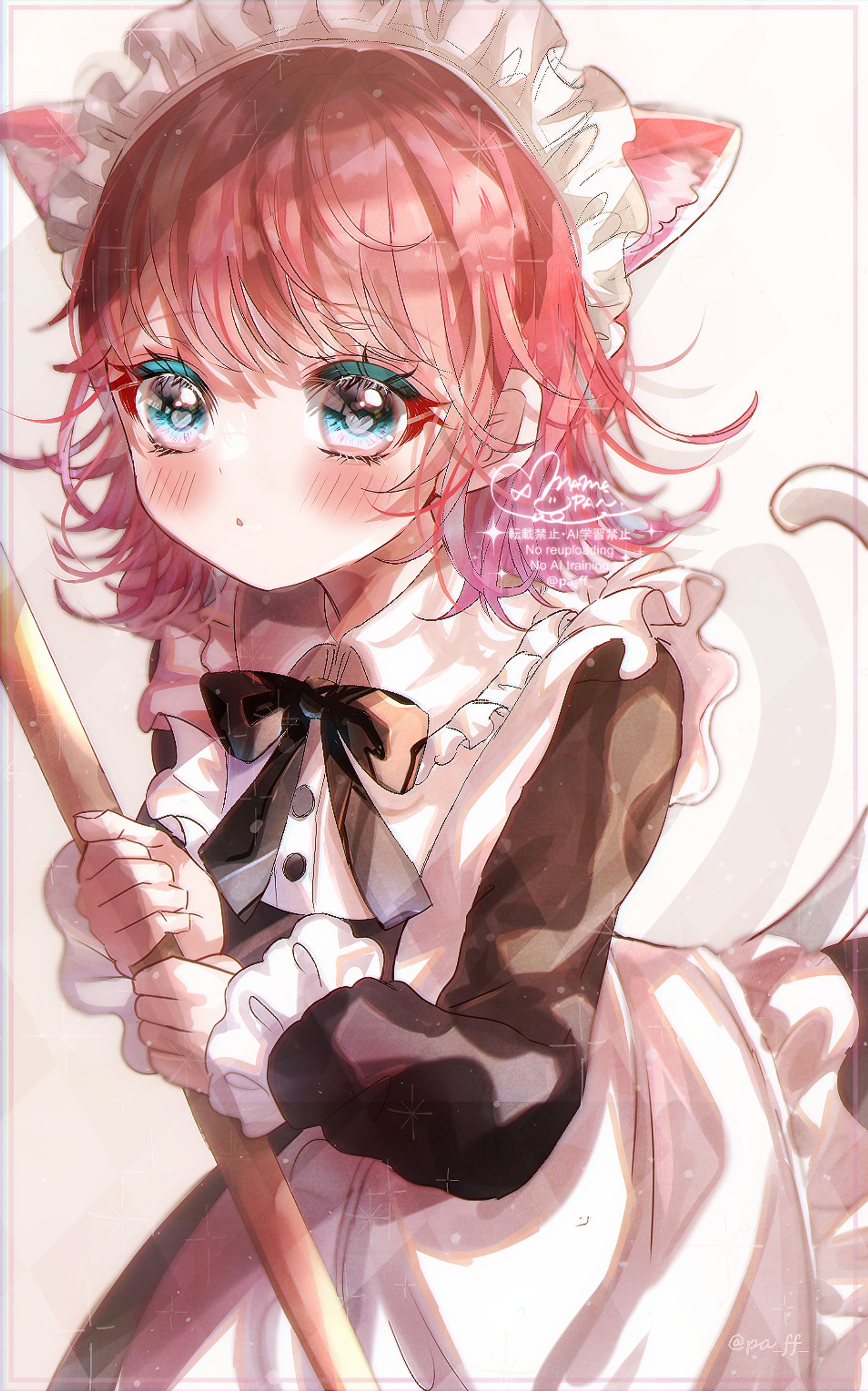 オリジナルイラスト　メイドねこ-1