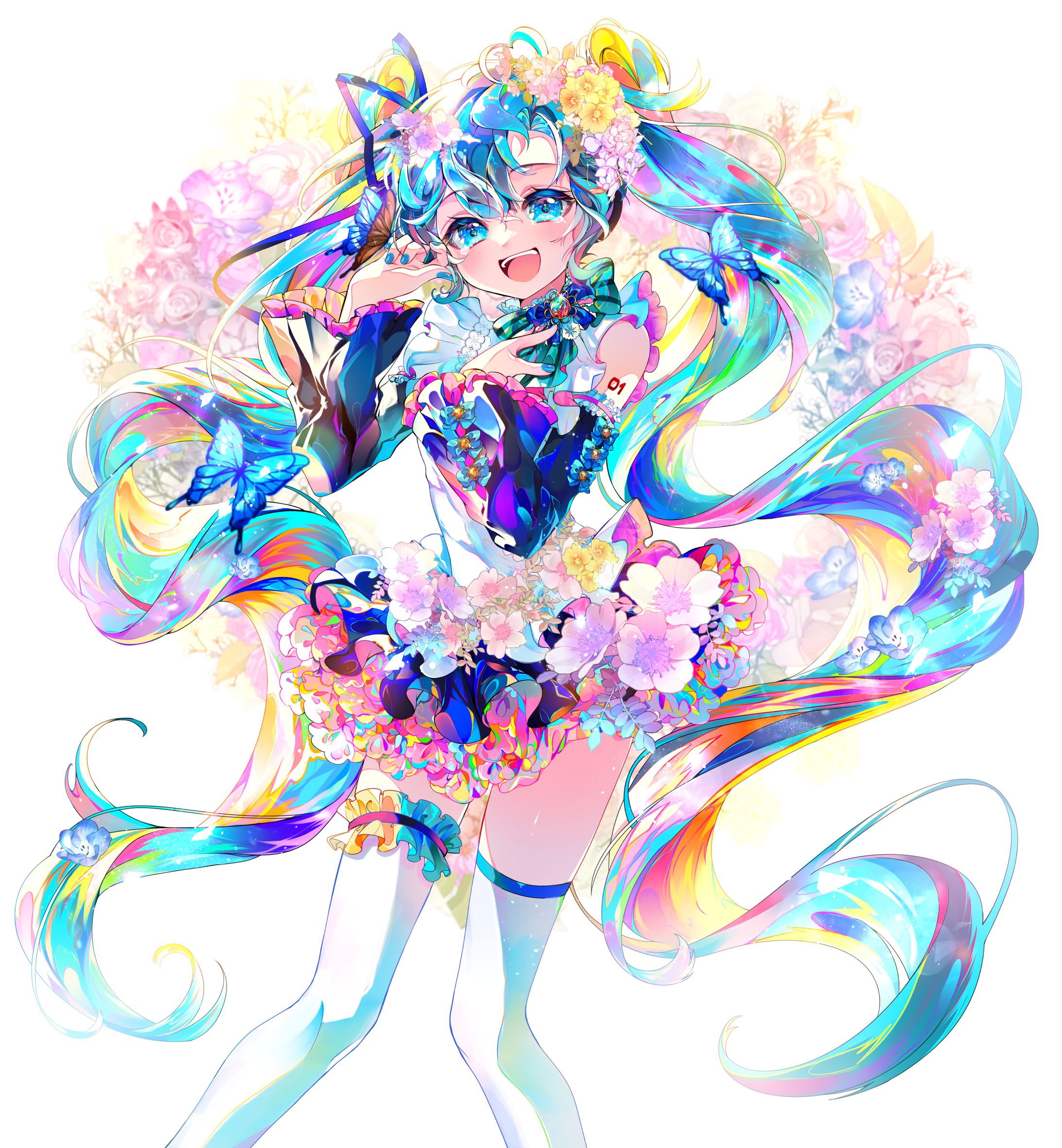 初音ミクお祝い用イラスト-1