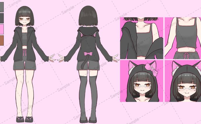 キャラデザ / 二面図