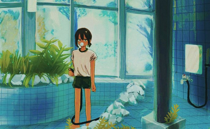 イラスト(背景+人物)