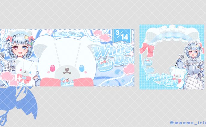 くまマカロン量産企画　ヘッダーリングセット　甘依かがり 様