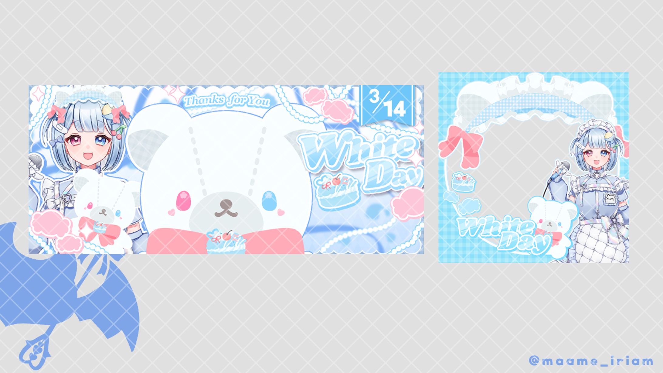 くまマカロン量産企画　ヘッダーリングセット　甘依かがり 様-1