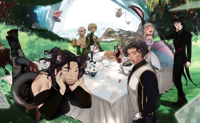 【イラスト】不思議の国のうさぎたん