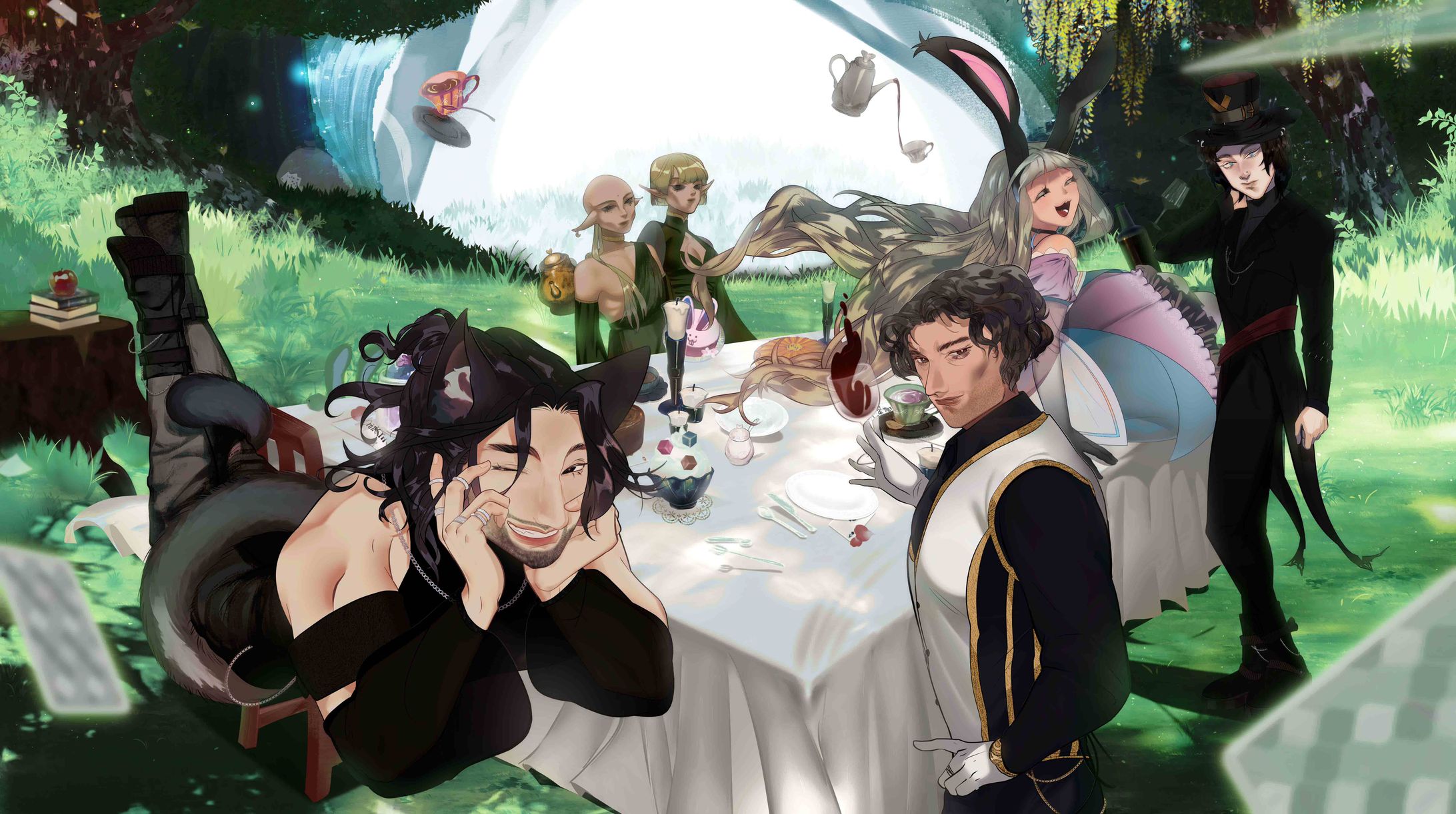 【イラスト】不思議の国のうさぎたん-1