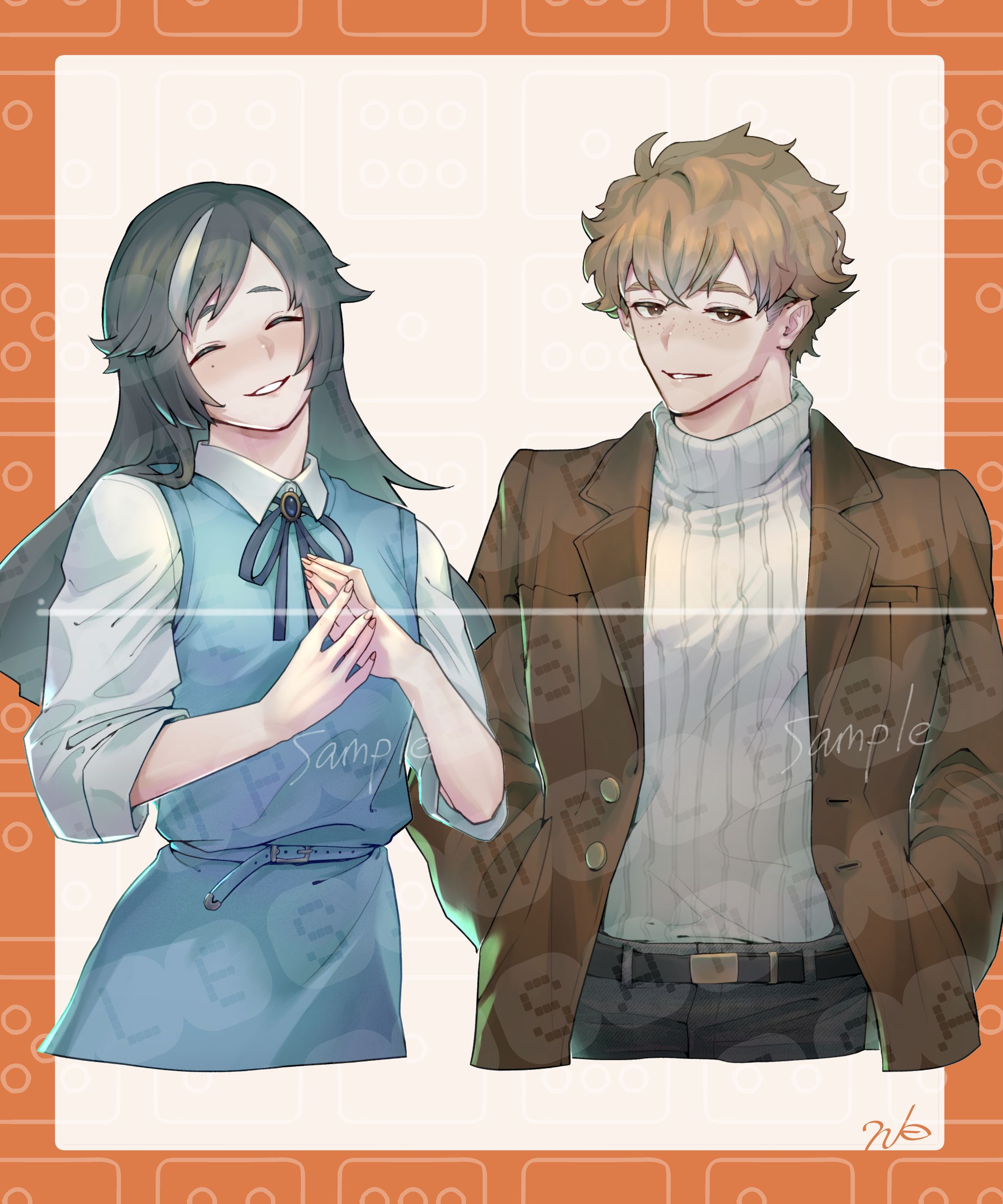 【ご依頼】男女キャラクター立ち絵-1