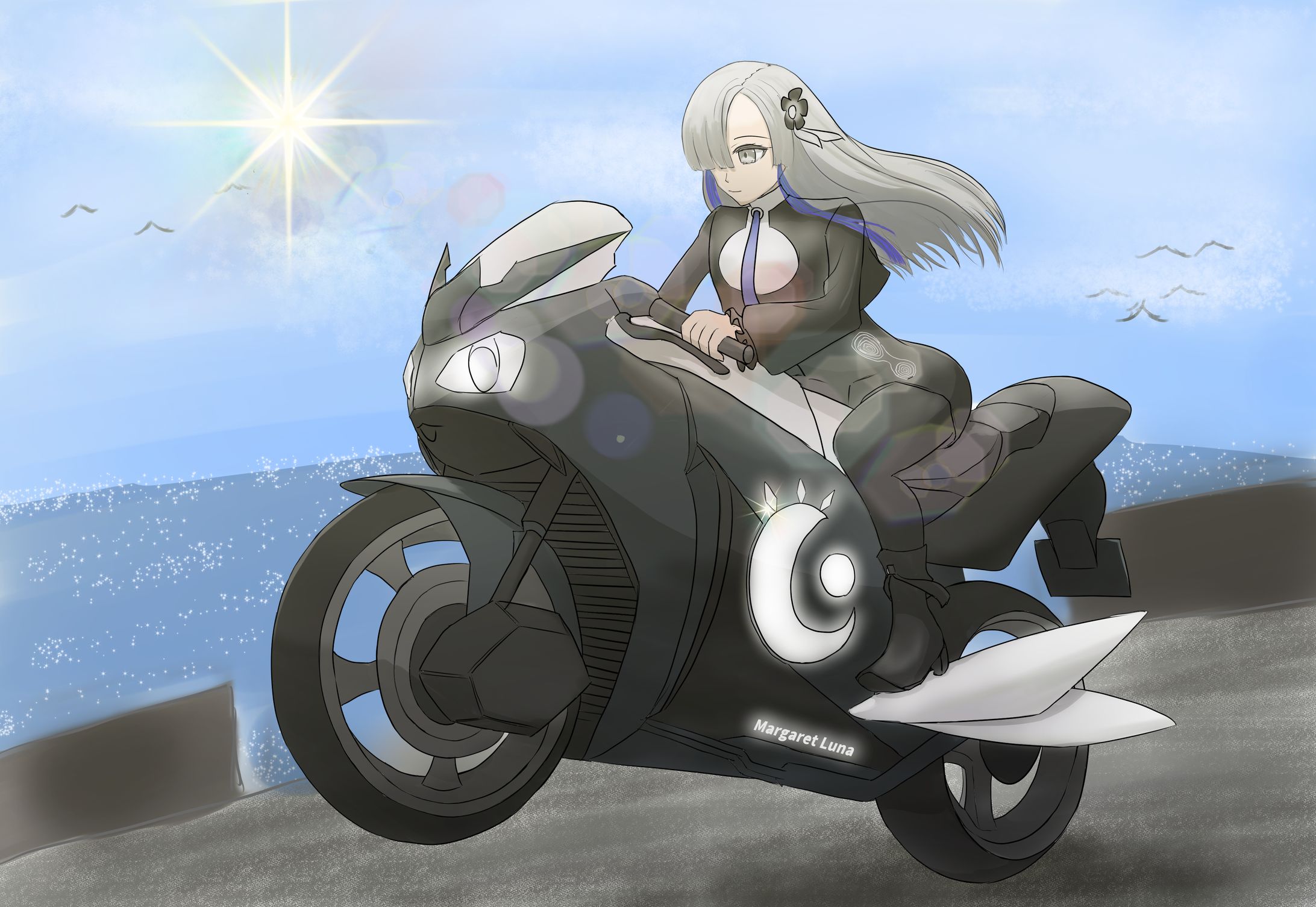 マーガレットルナ　バイクドライブ-1