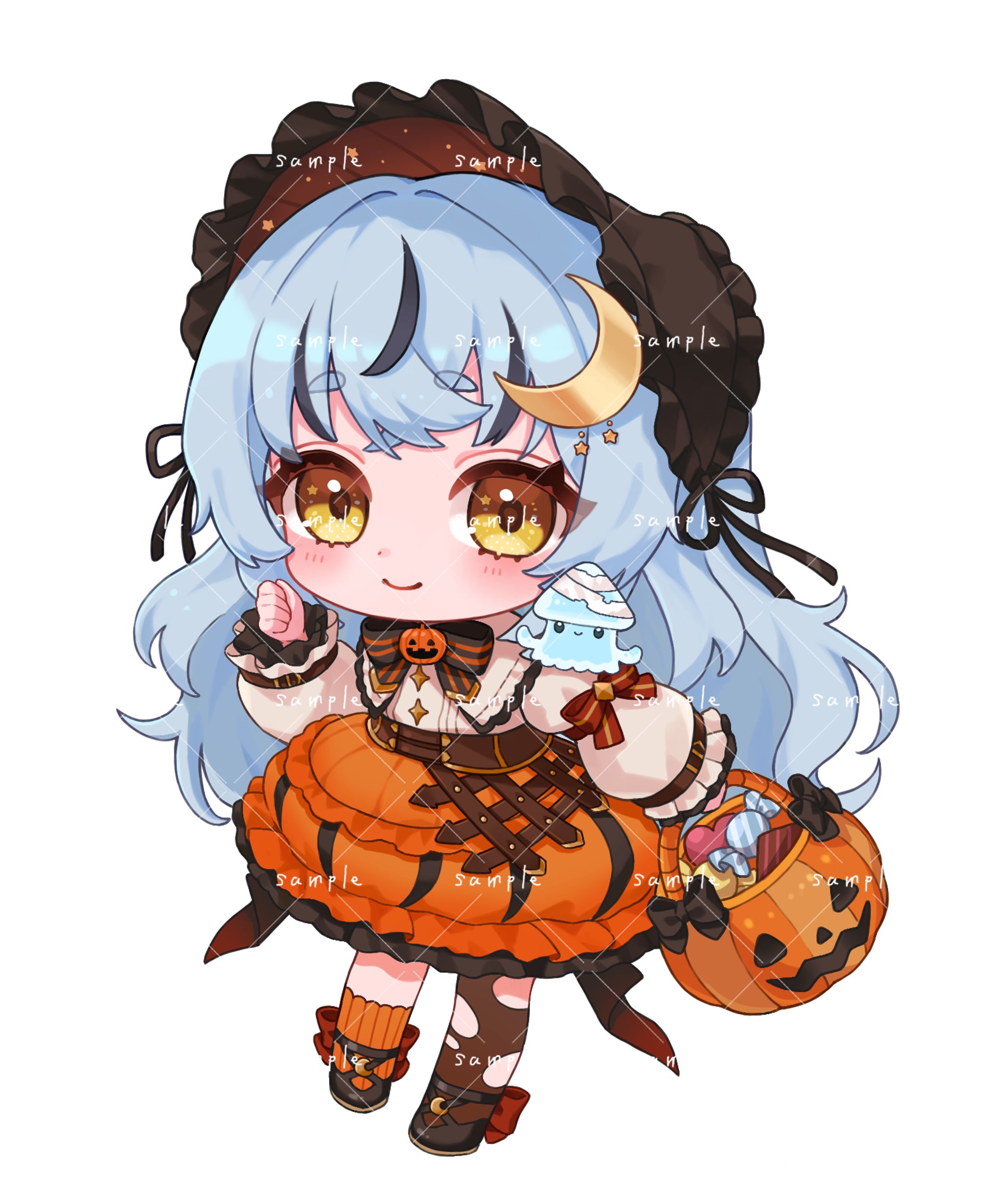 宇宙えり様　ハロウィンSDイラスト-1