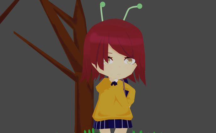 ミニキャラ考える宇宙人