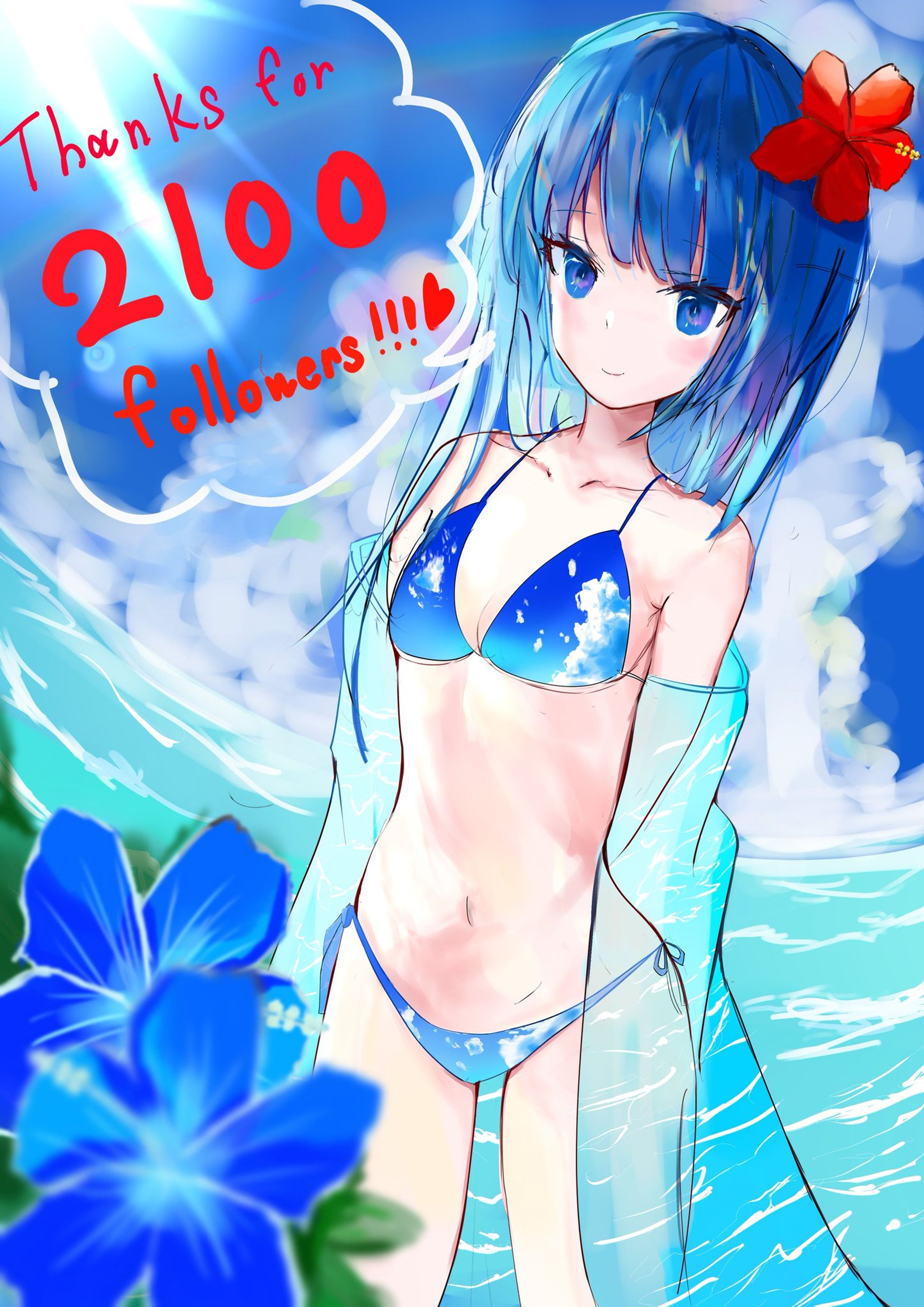 Twitter2100フォロワー突破イラスト🧚‍♂️-1
