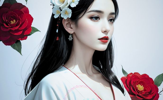 花と少女（aloof beauty）