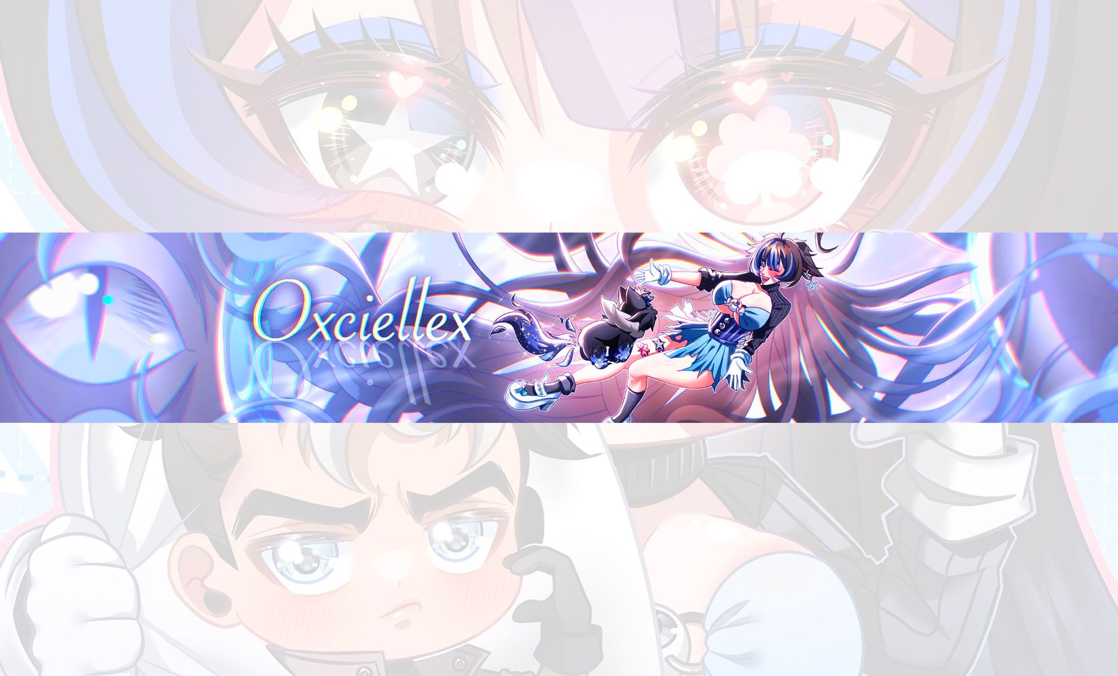 Commission for Oxciellex's YT banner in colored illustration-1