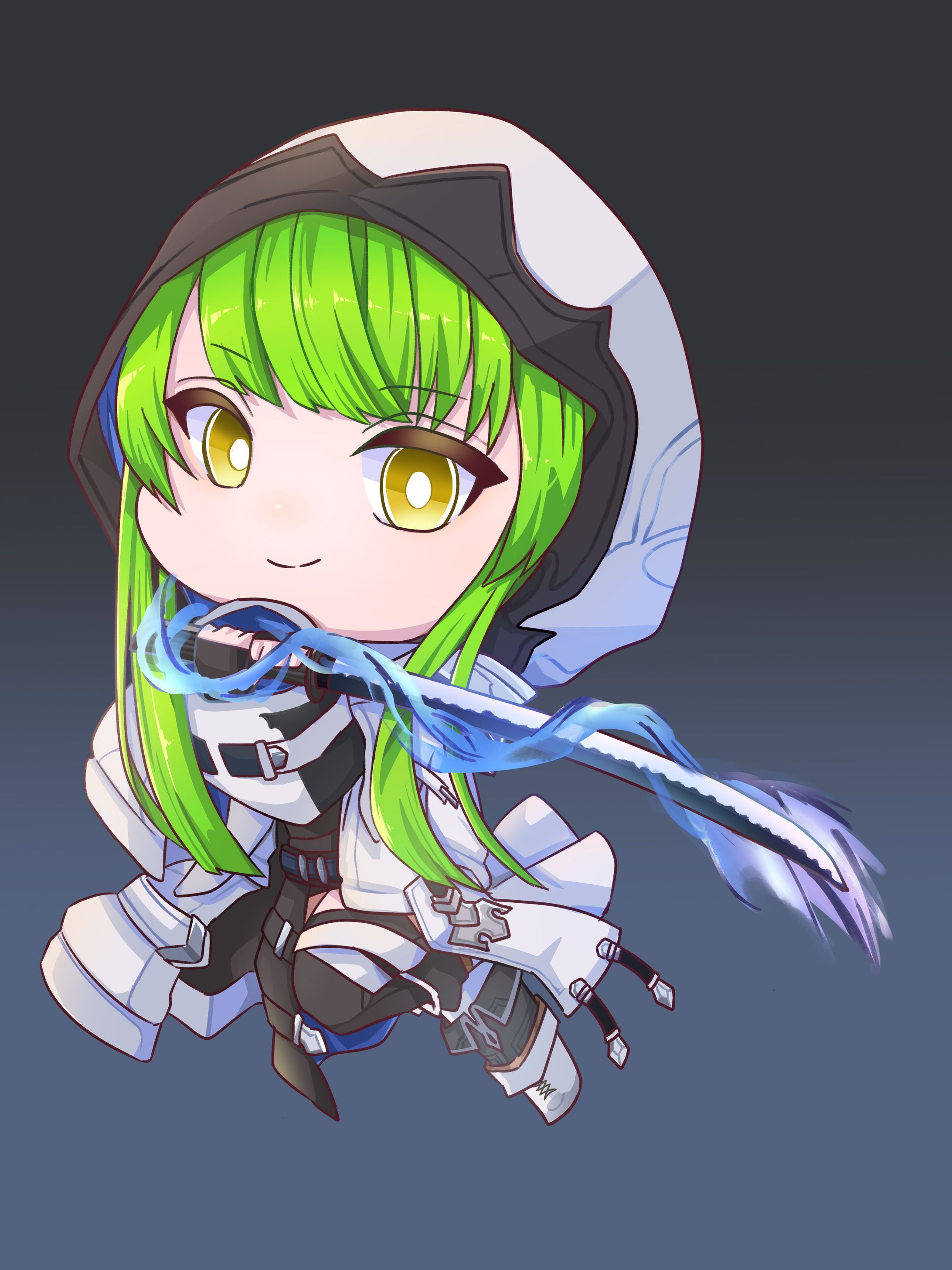 リノ様依頼簡易ミニキャラ立ち絵(オリキャラ)②-1