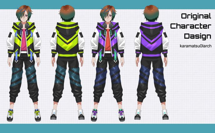 ゲーミング男子Live2Dサムネイル