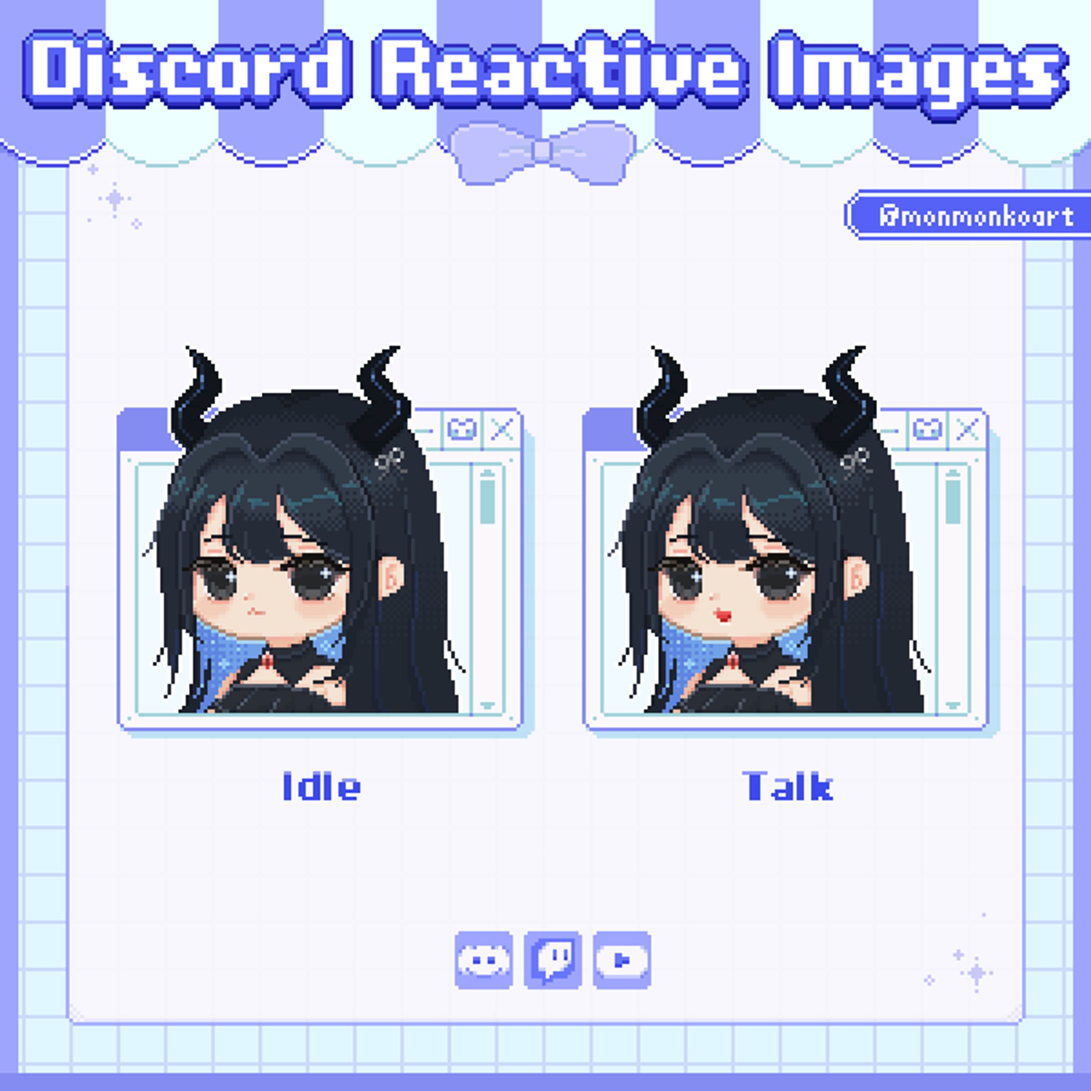 像素 Discord 通話跳跳｜Pixel Discord Reactive images-1