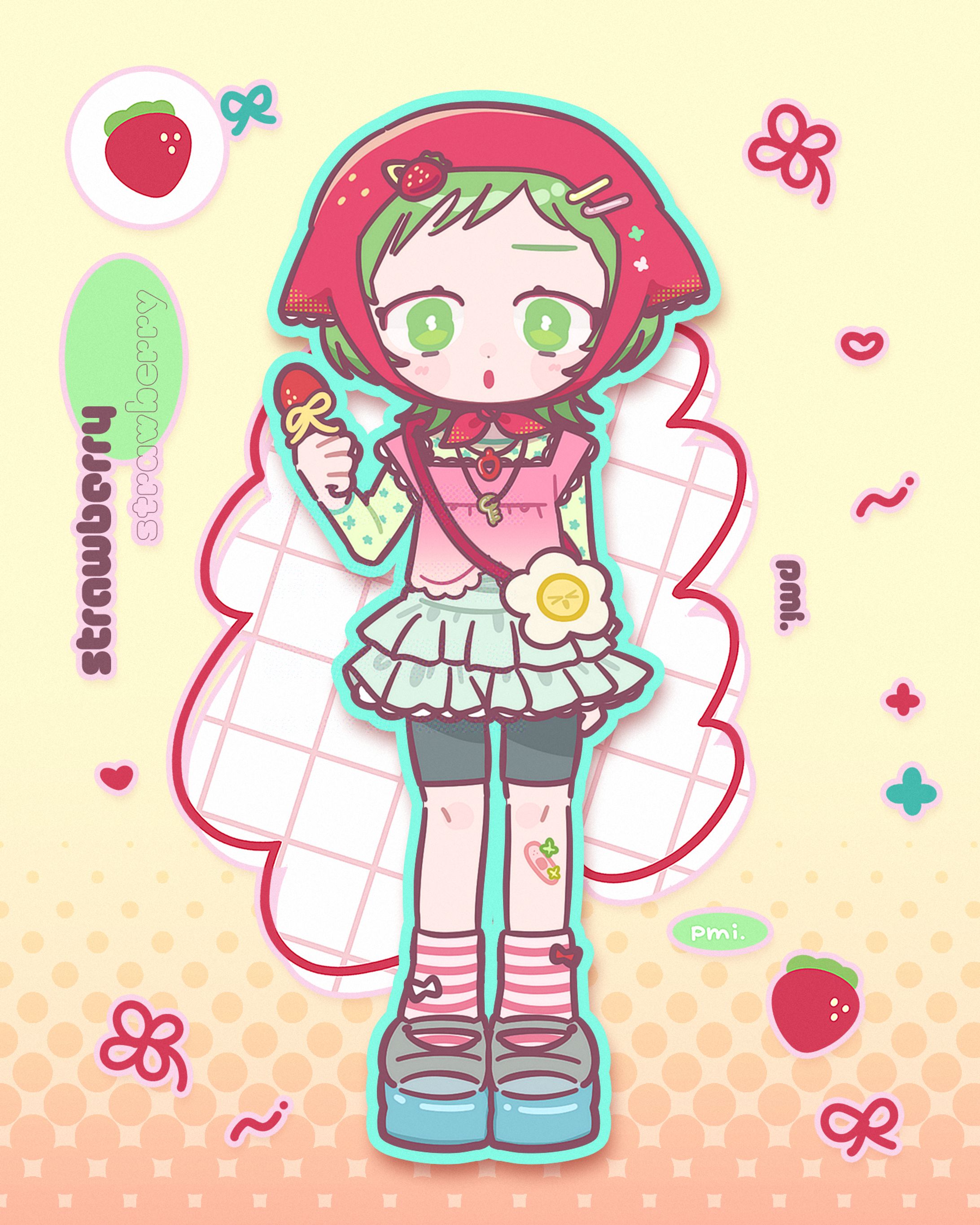 いちごモチーフの女の子-1