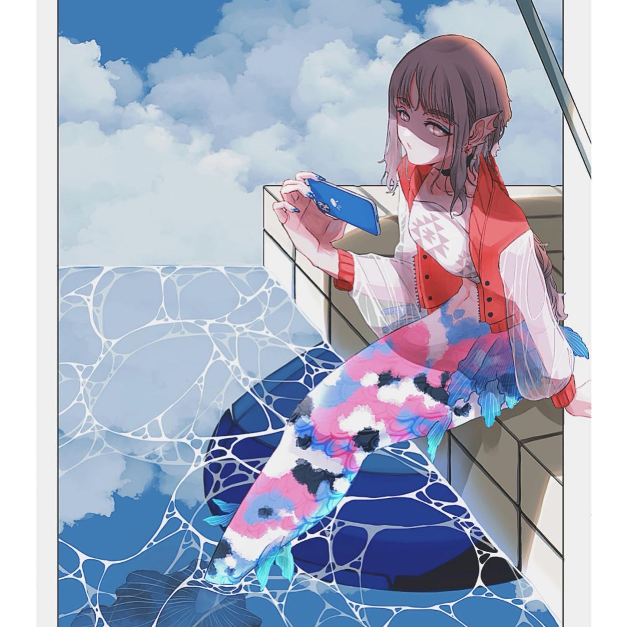 人魚
#イラスト
#イラストレーション 
#イラストグラム 
#オリジナル
#illustration #illust #digitalart #digitalillustration #mermaid-1