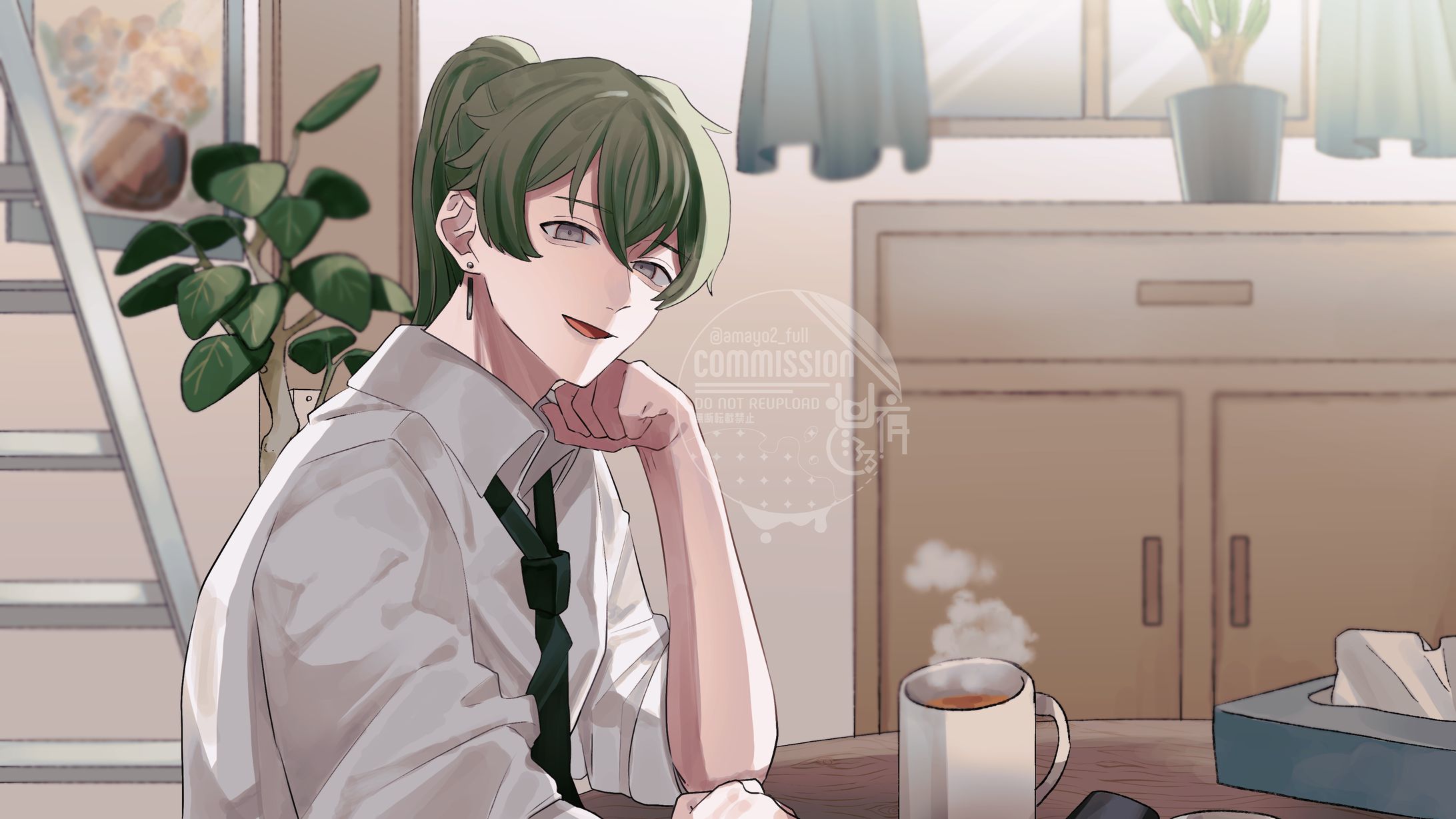 【ご依頼】楽曲「元生徒」cover動画MVイラスト（差分3種）-1