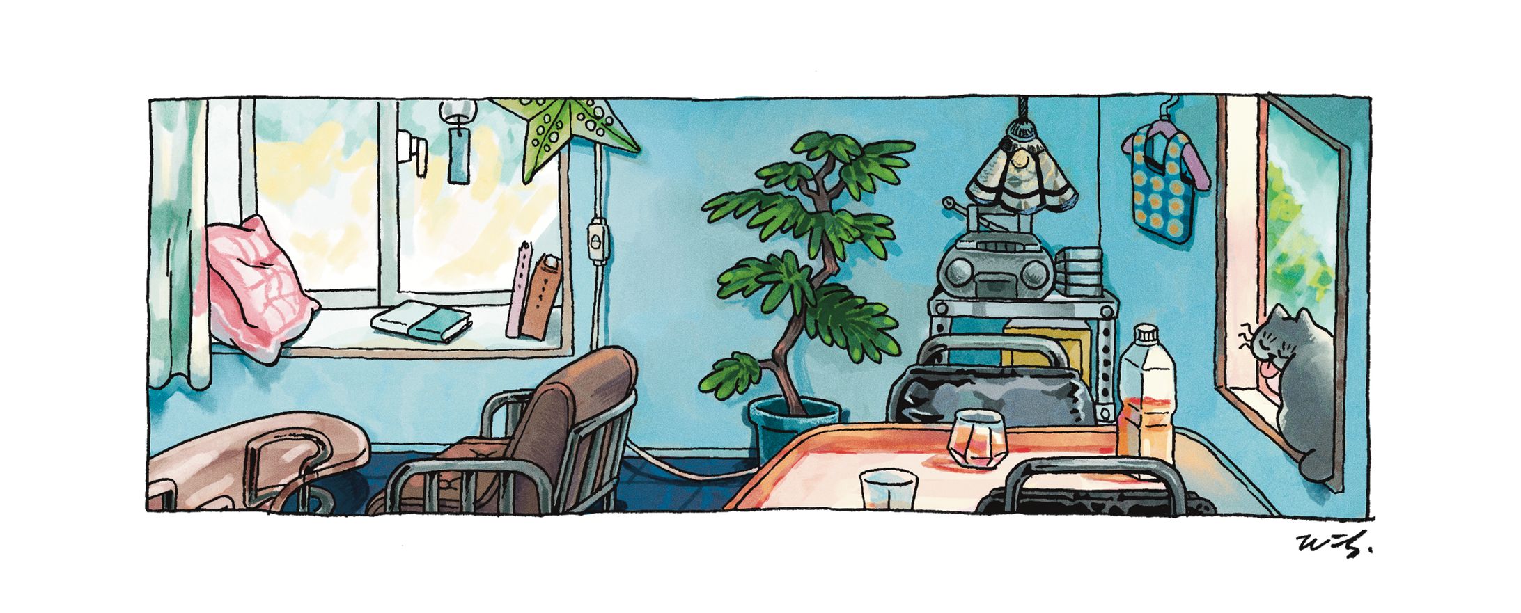 【自主制作】カレンダーイラスト/2024年7月-1
