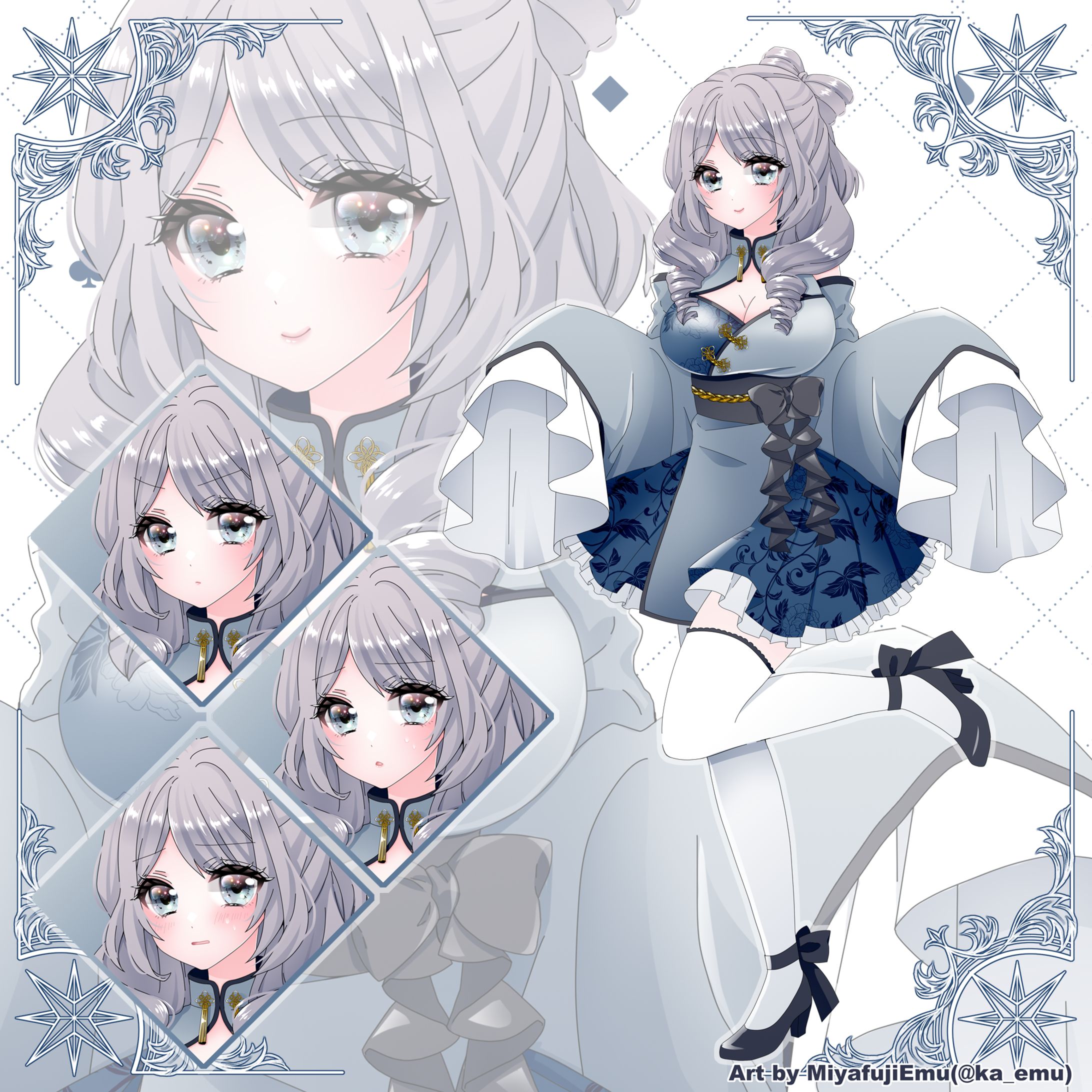 立ち絵＋表情差分3種＋ミニキャラ-1