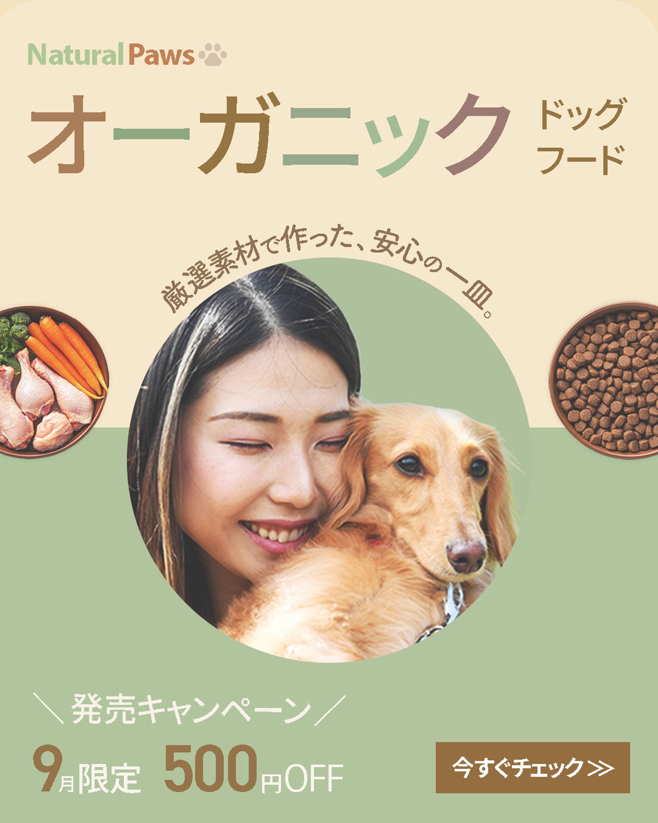 【架空】オーガニックドッグフード新発売バナー-1