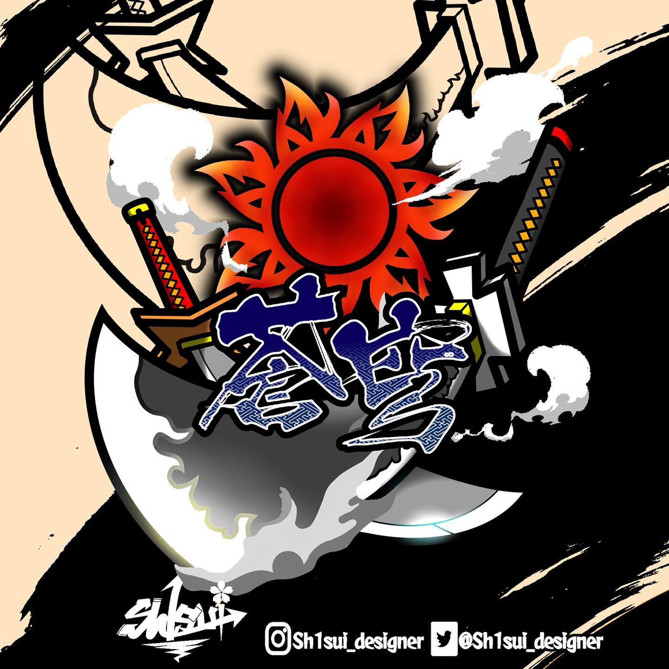 ❖Mascot logo❖

concept:刀+雲(samuraisword +cloud)

text:蒼穹

Plz Twitter Follow& like

#Mascotlogo #キャラクターロゴ #クランアイコン #デザイン #イラスト #依頼 #kaiju8go logo #mascot #logodesigner #designer #icon #illustration #logos #clanlogo
#esportlogo #esports #mascotlogoinspirations #art #artwork  #logoinspiration #logoawesome #designgraphic #logoplace #logoinspire #sportslogo #graphicdesign #mascotsportbranding #logodesigns #esportlogoteam #logosportidea-1