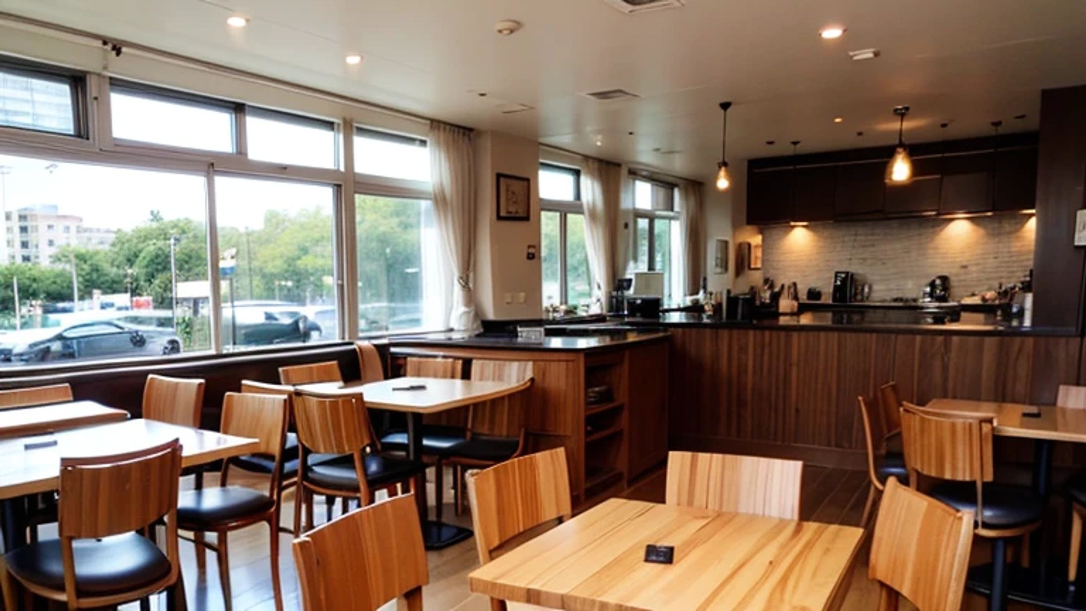 AIで生成したお洒落なカフェ-1