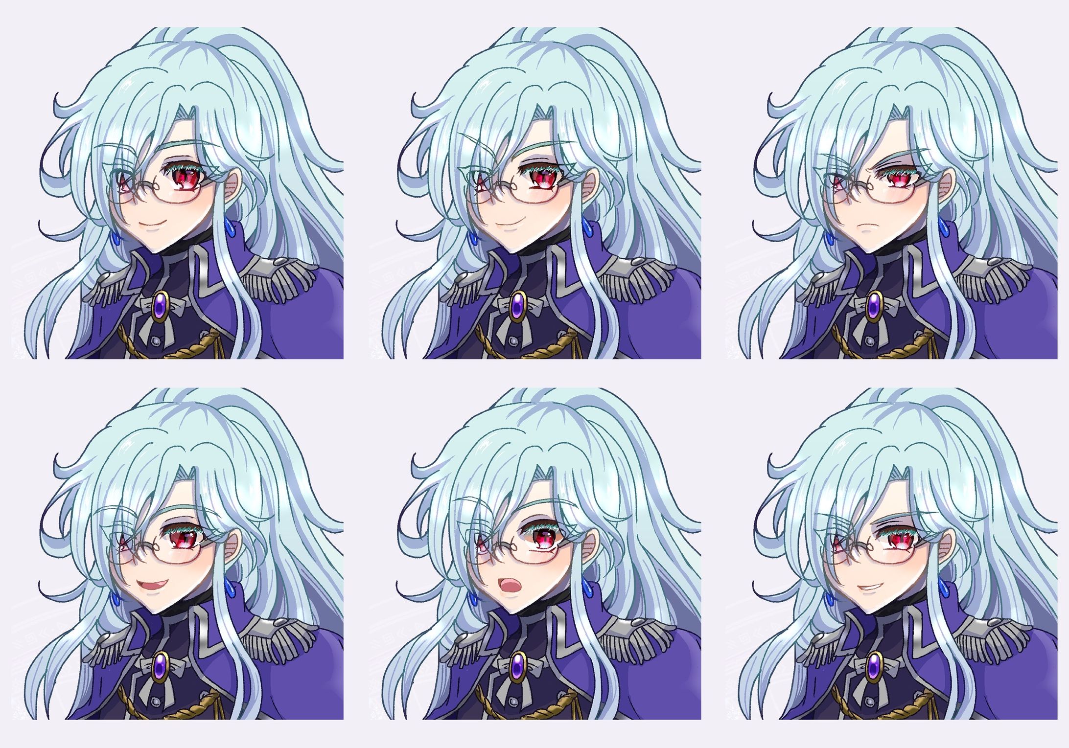 オリジナルキャラクター「紫音」(表情集)-1