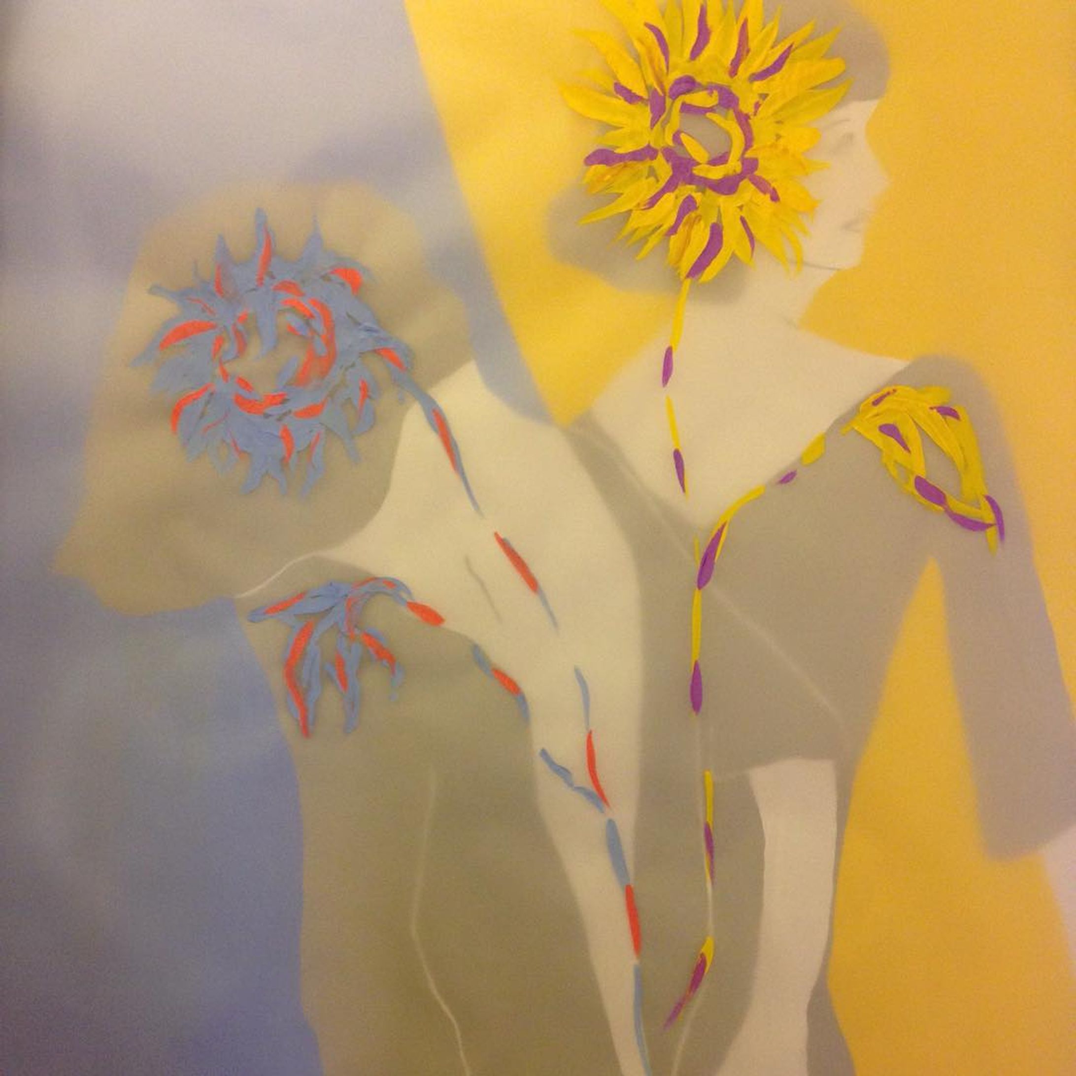 #sunflower #emotion #woman #female #portrait #tracing #motion #stillness #illustration #illustrator #art #museum #fashion #london #magazine #elle #kinfolk #tokyo #ひまわり #感情 #演技 #女 #イラスト #アート #服 #アート #dressed #undressed #light #ファッション-1