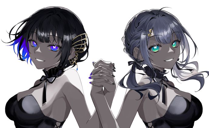 【プロプロ　華月みくる様・紫槻セナ様】 歌ってみた動画イラスト 