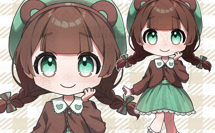 【オリジナル】クマさんガーリーな女の子