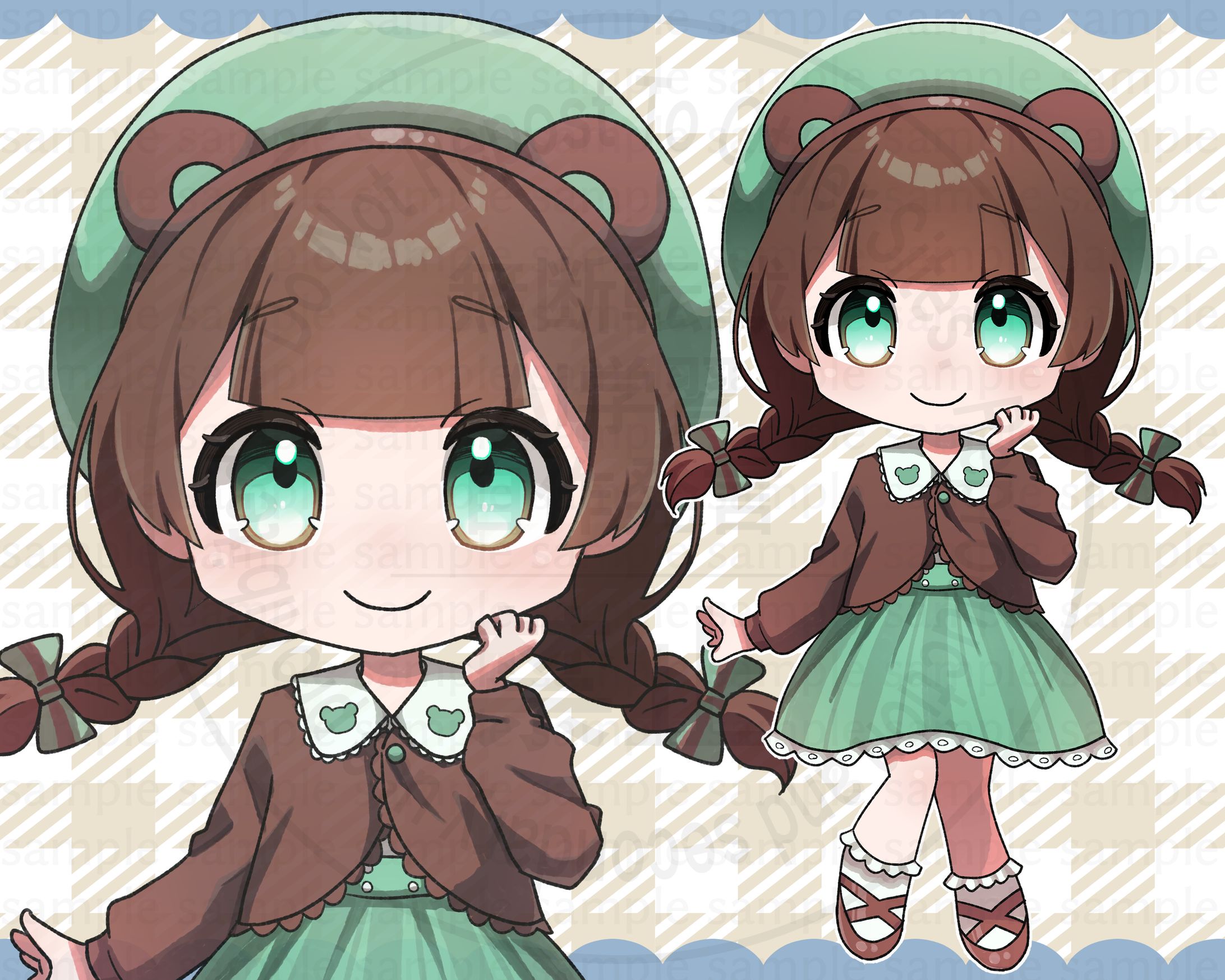 【オリジナル】クマさんガーリーな女の子-1