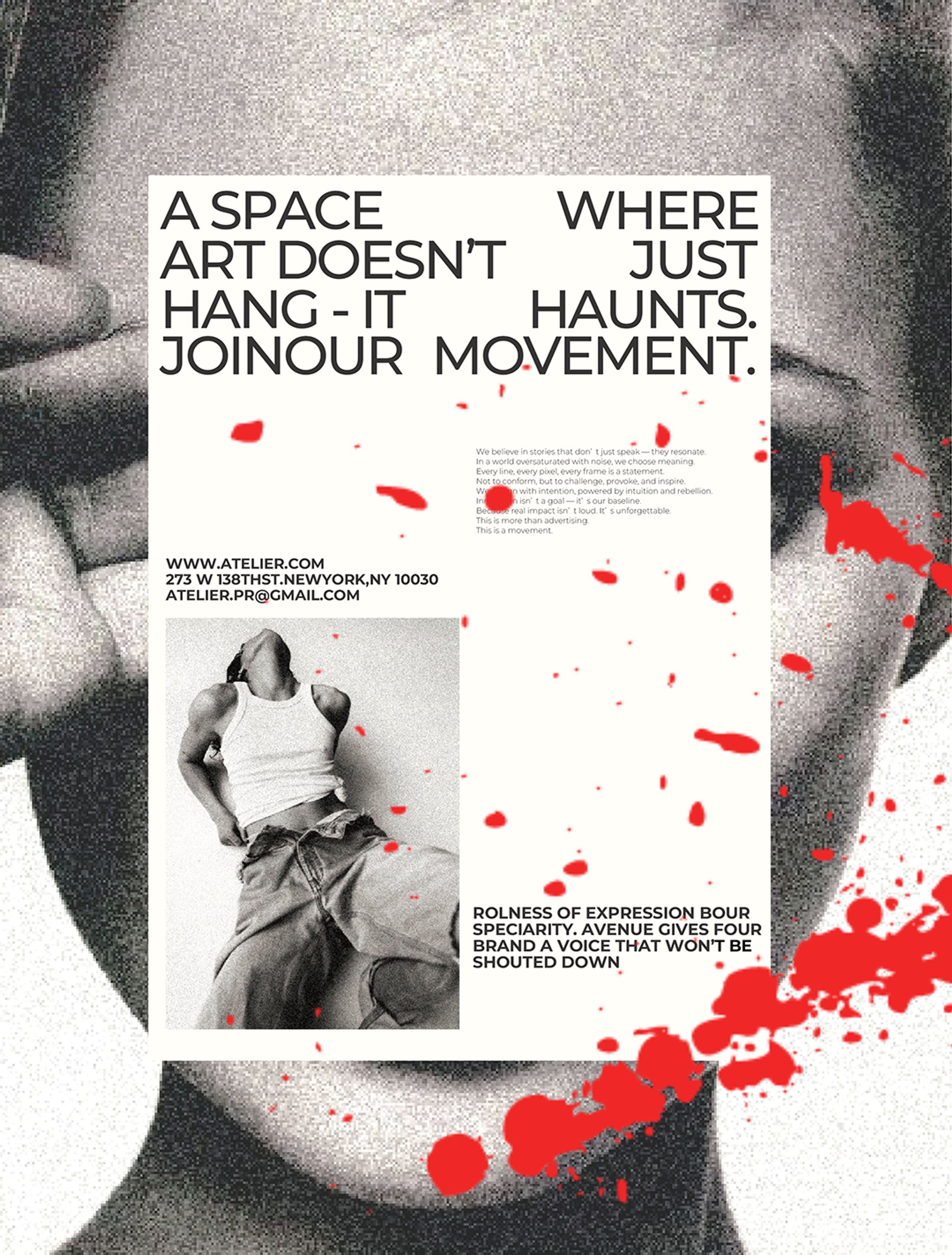 アートギャラリーの広告ビジュアル（自主制作）-1