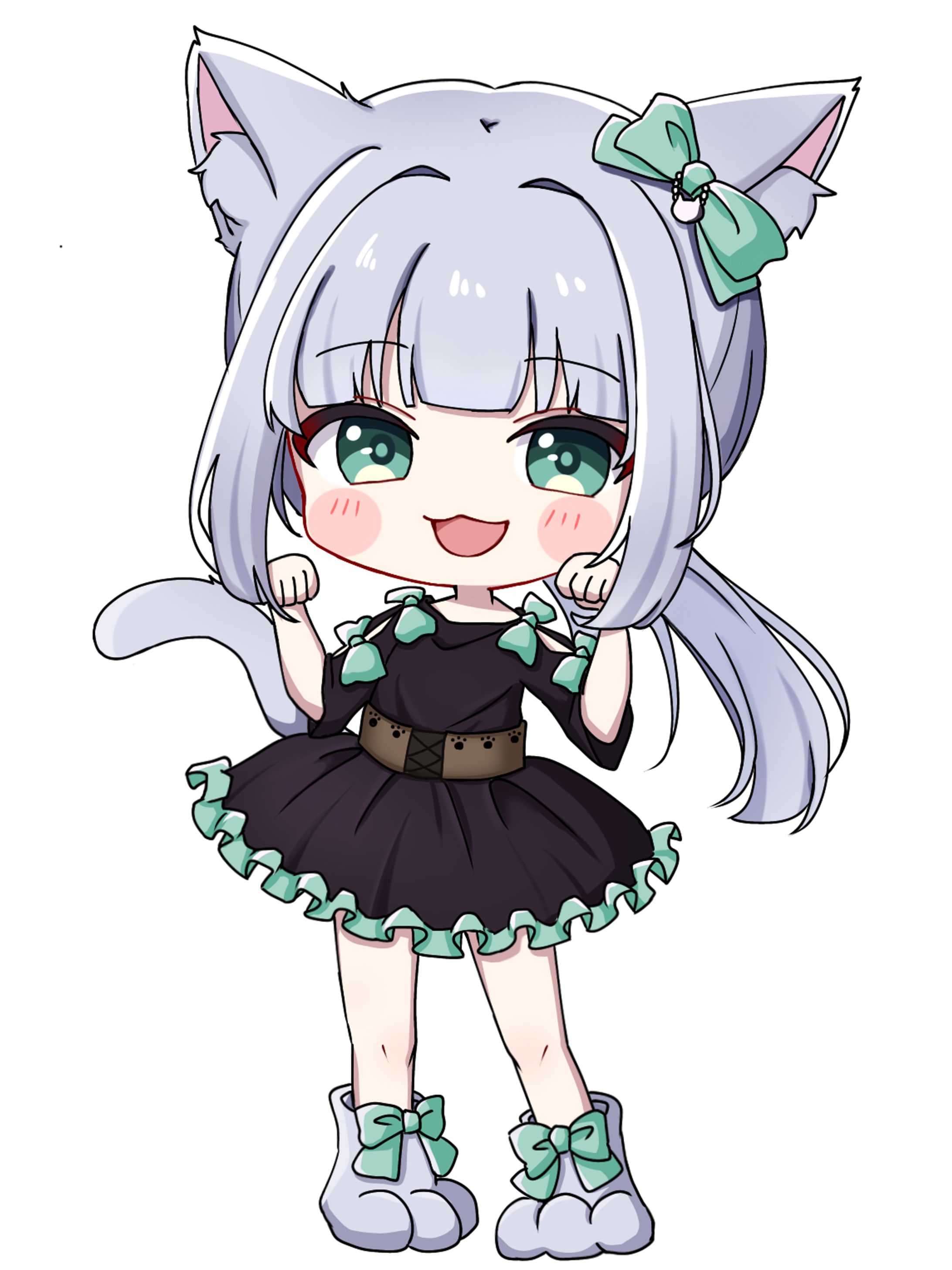 2等身全身イラスト　となりのねこさん-1