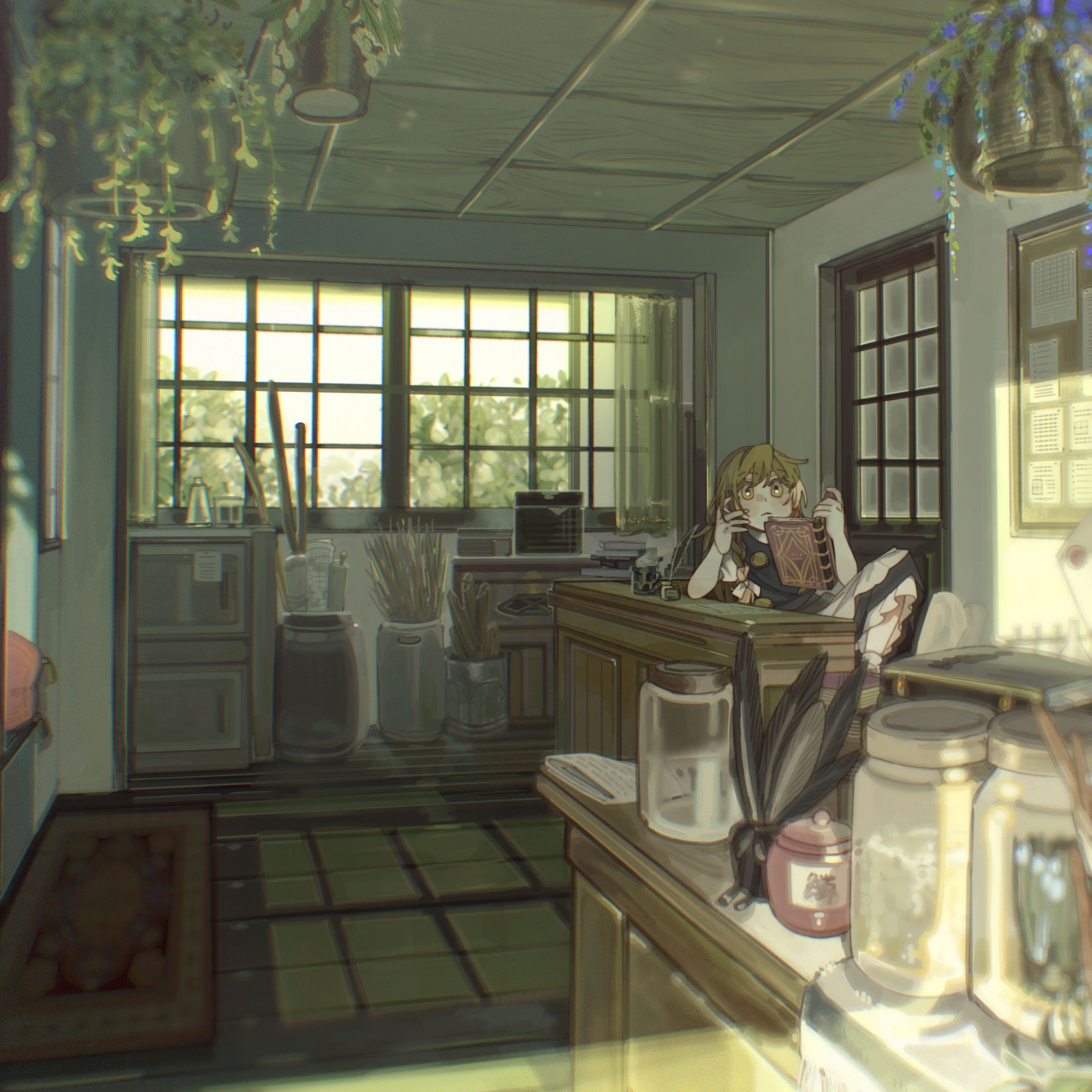 背景含めたカラー絵(同人)-1