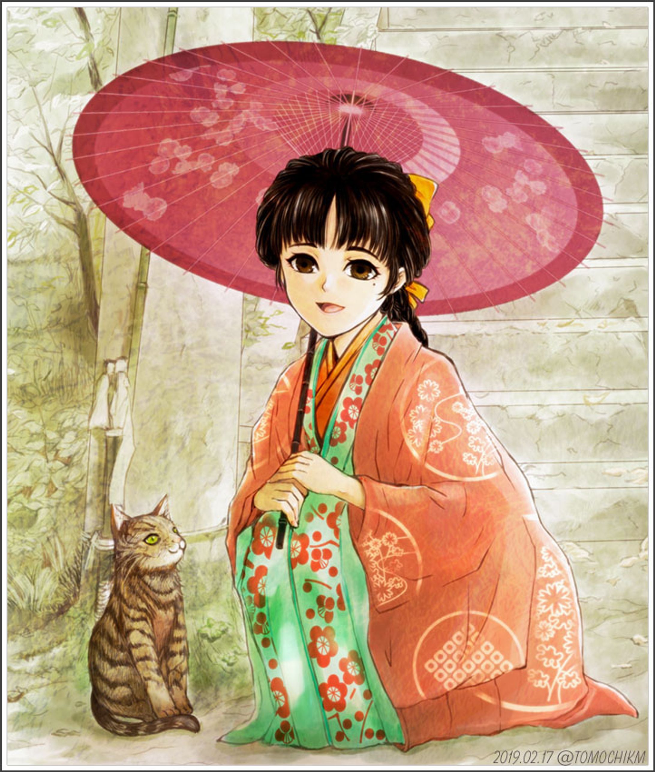 猫とレトロ少女-1