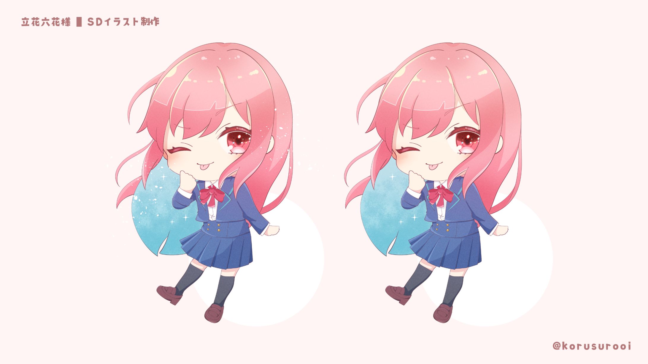 ミニキャライラスト/「立花六花」様-1