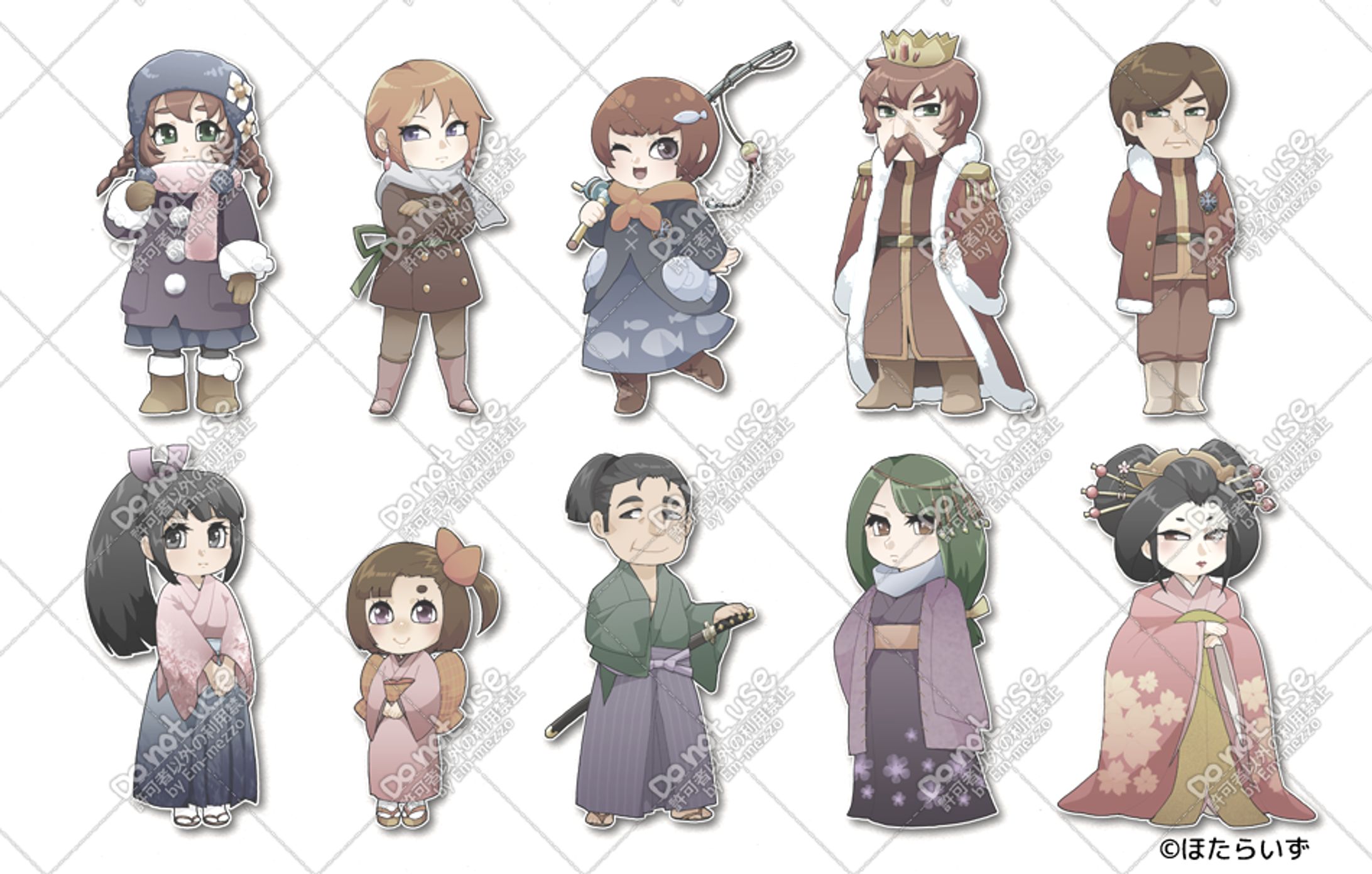 「Dottania」雪の国＋和の国キャライラスト-1