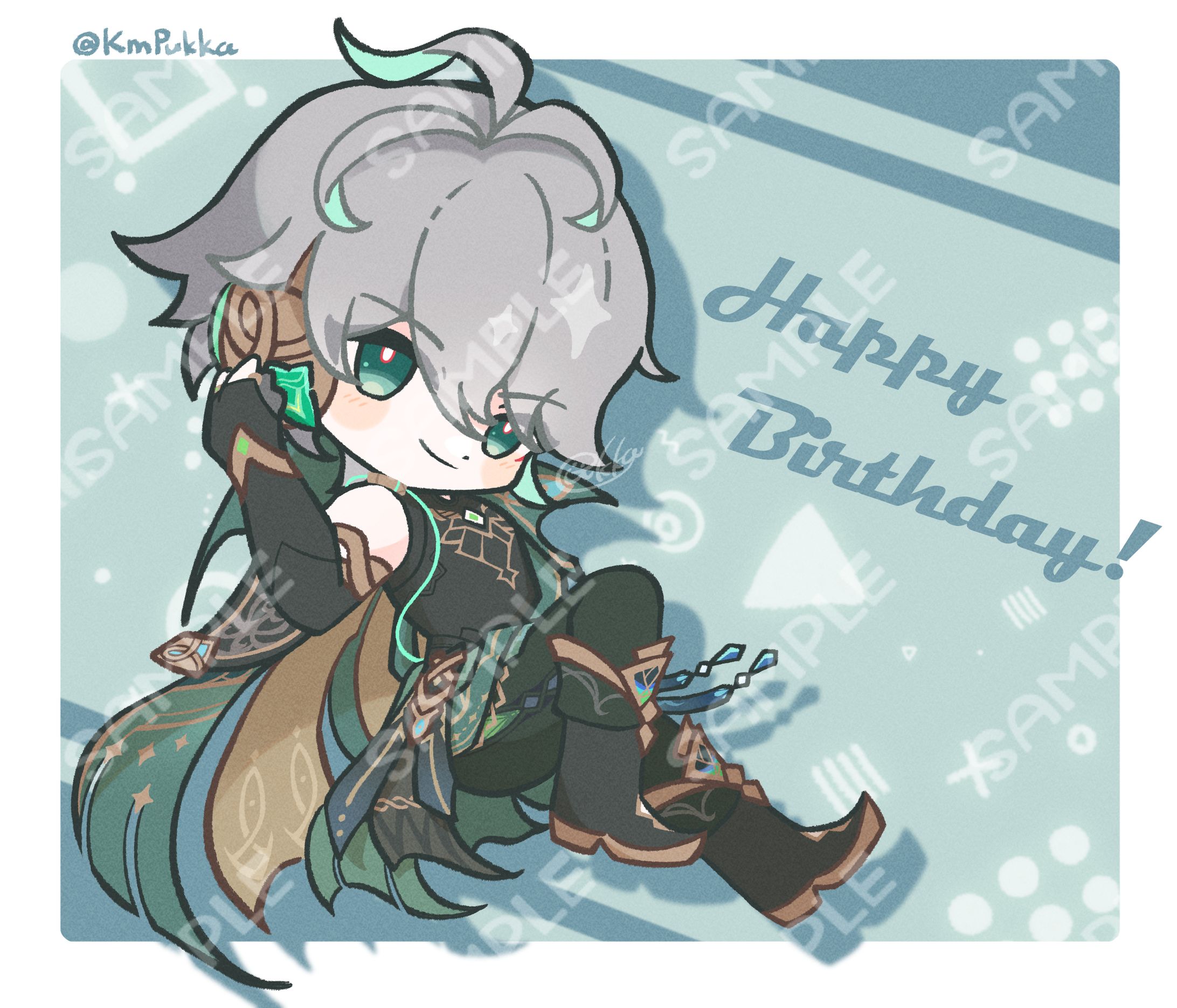 【二次創作イラスト】原神：アルハイゼン-1