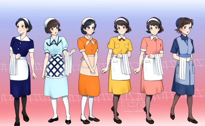 JNR_ Waitress Illust