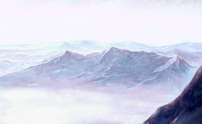 山の風景のイラスト