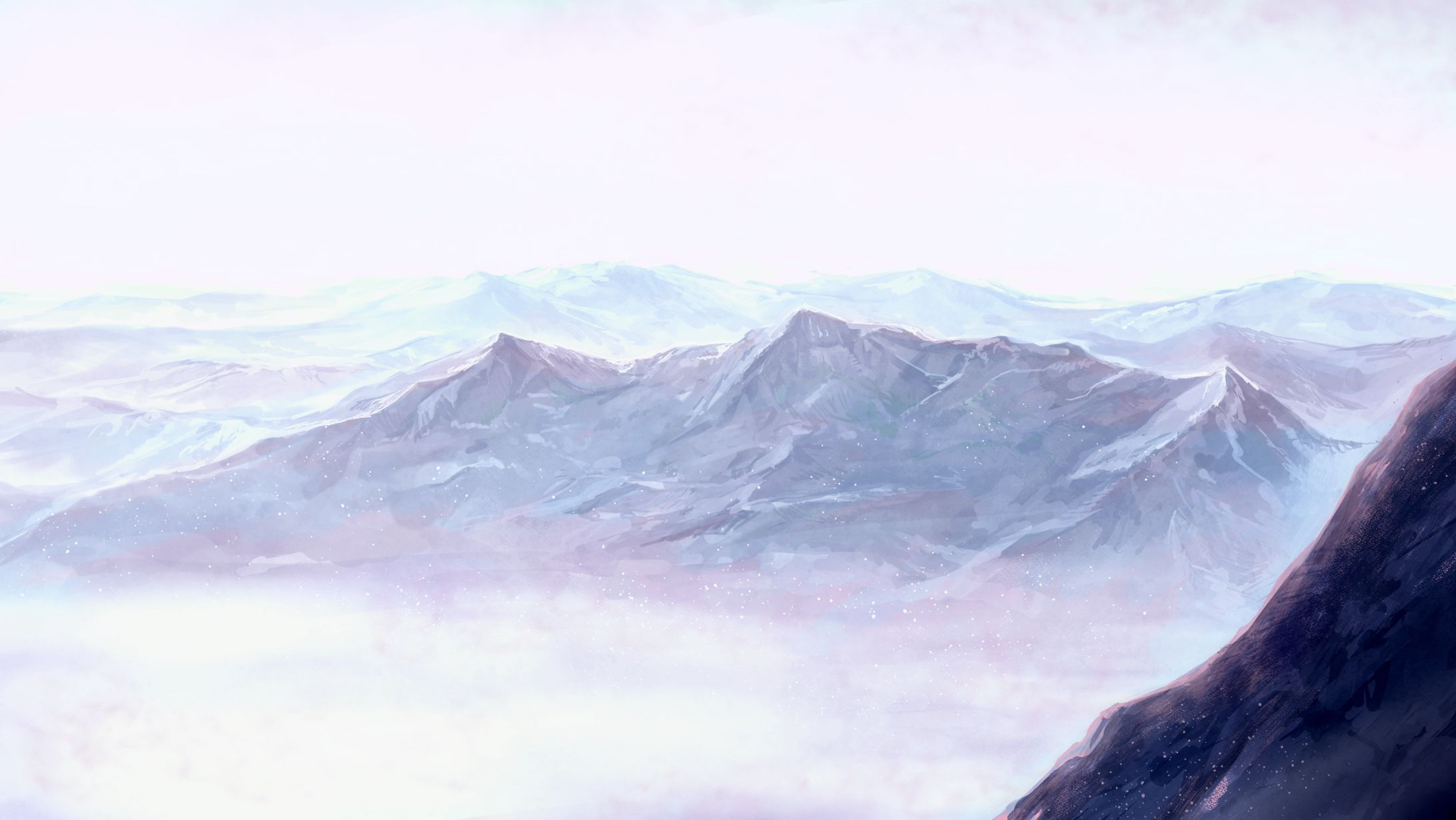 山の風景のイラスト-1